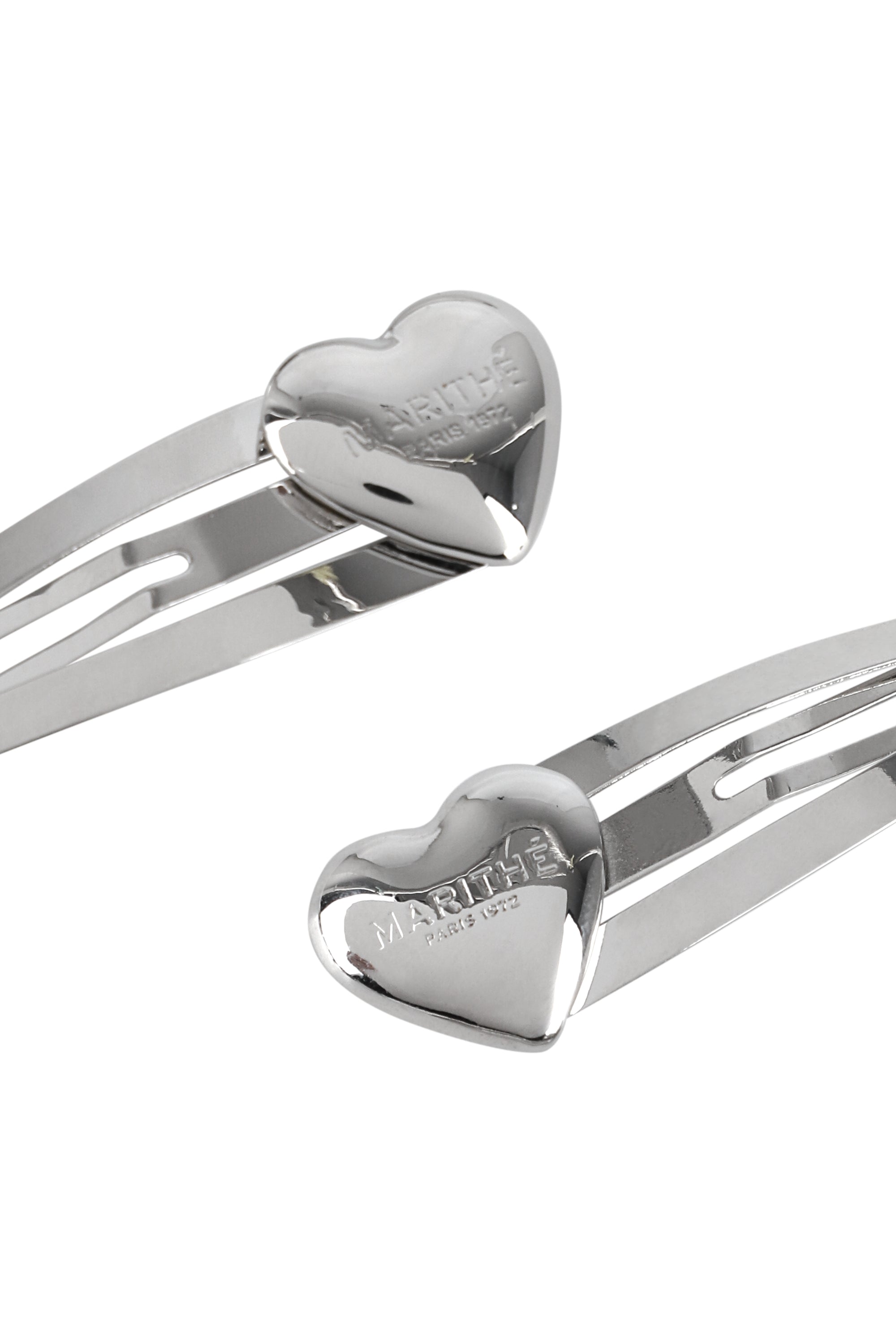 Regular Logo Heart Hair Pin 2Pack Silver