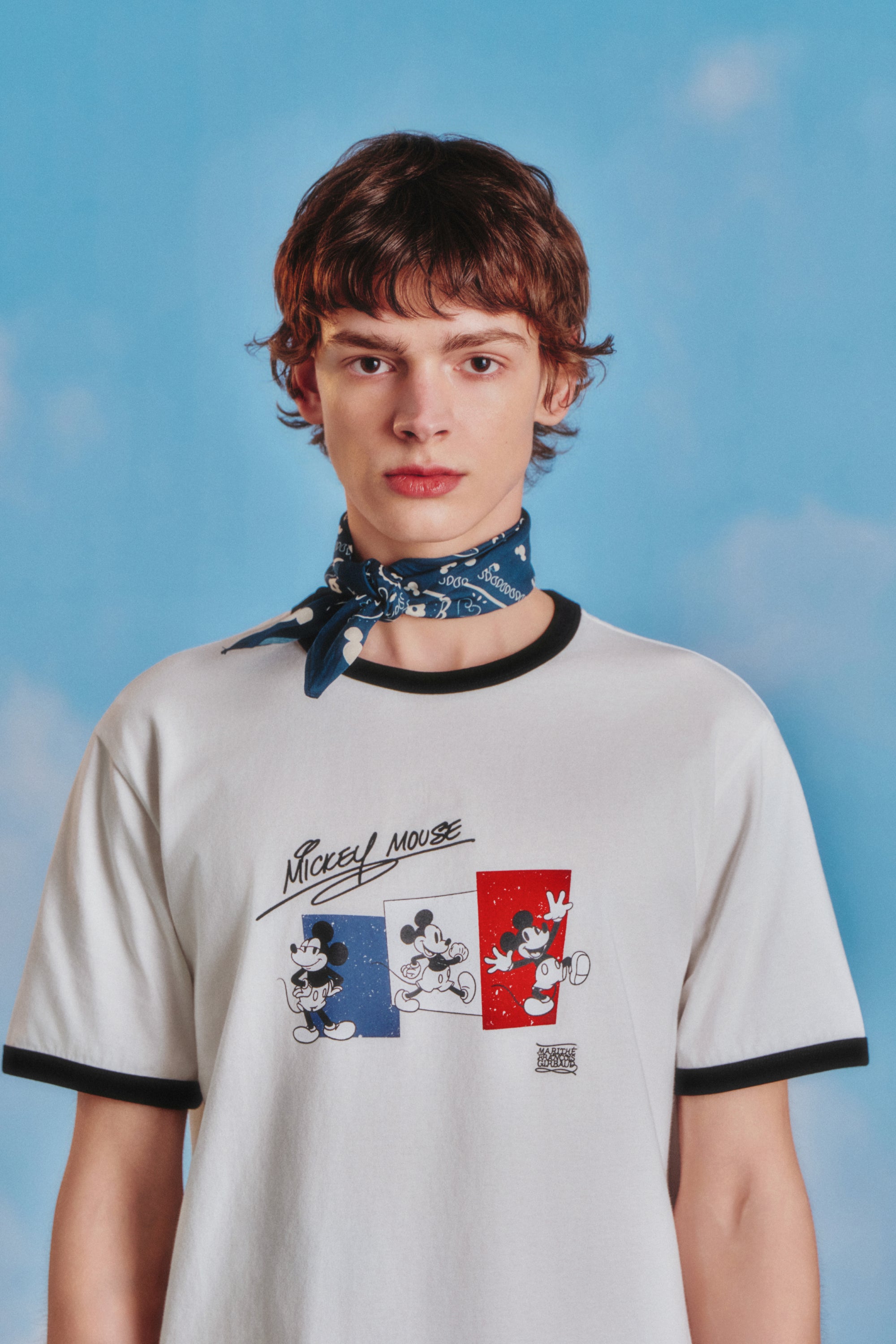 [MARITHE_DISNEY] Mickey Pattern Bandana Navy