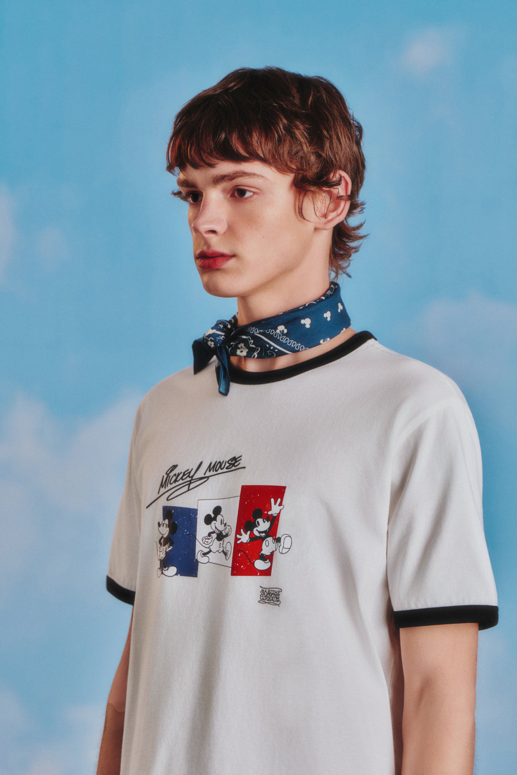 [MARITHE_DISNEY] Mickey Pattern Bandana Navy