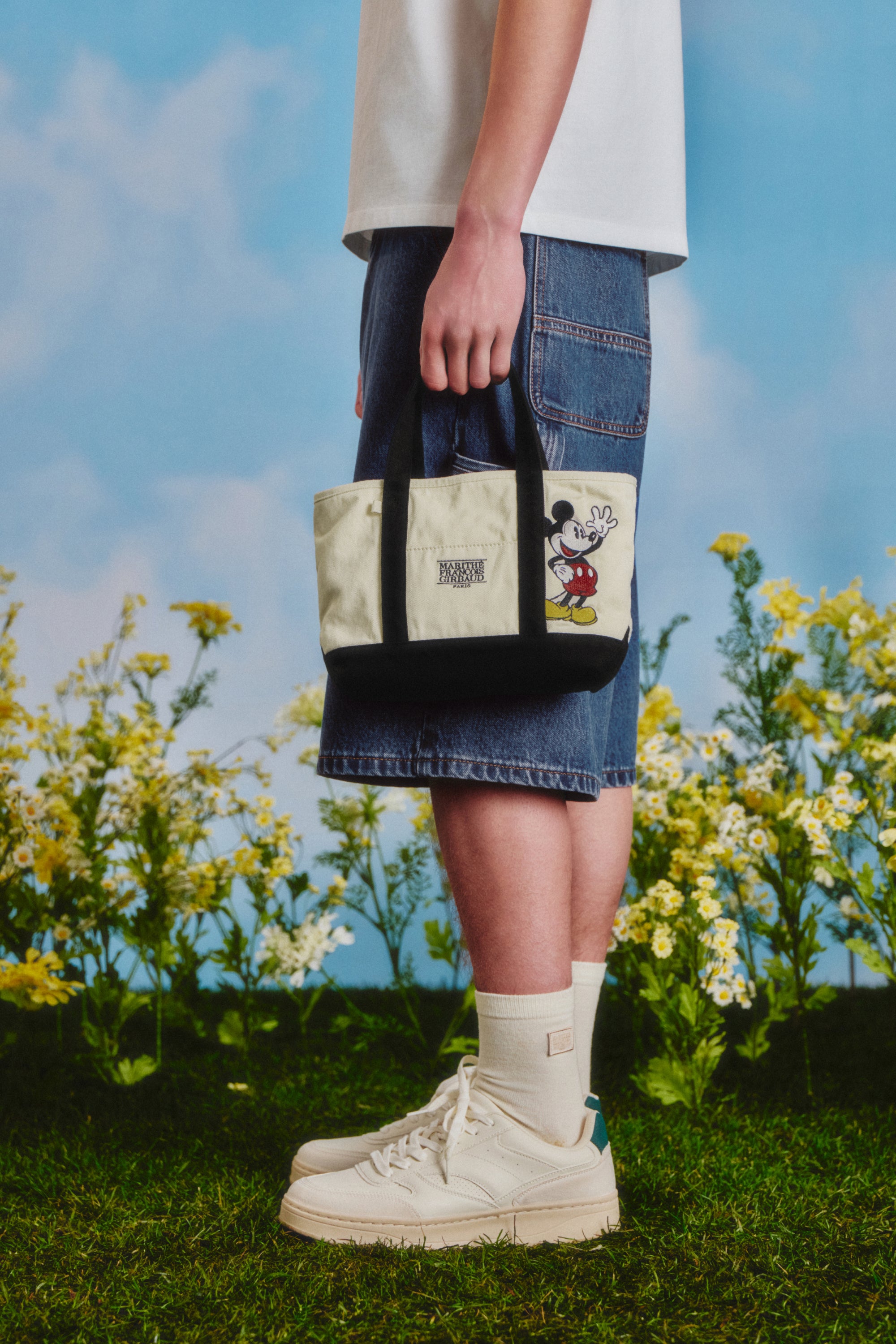 [MARITHE_DISNEY] Mickey Tote Bag Ivory