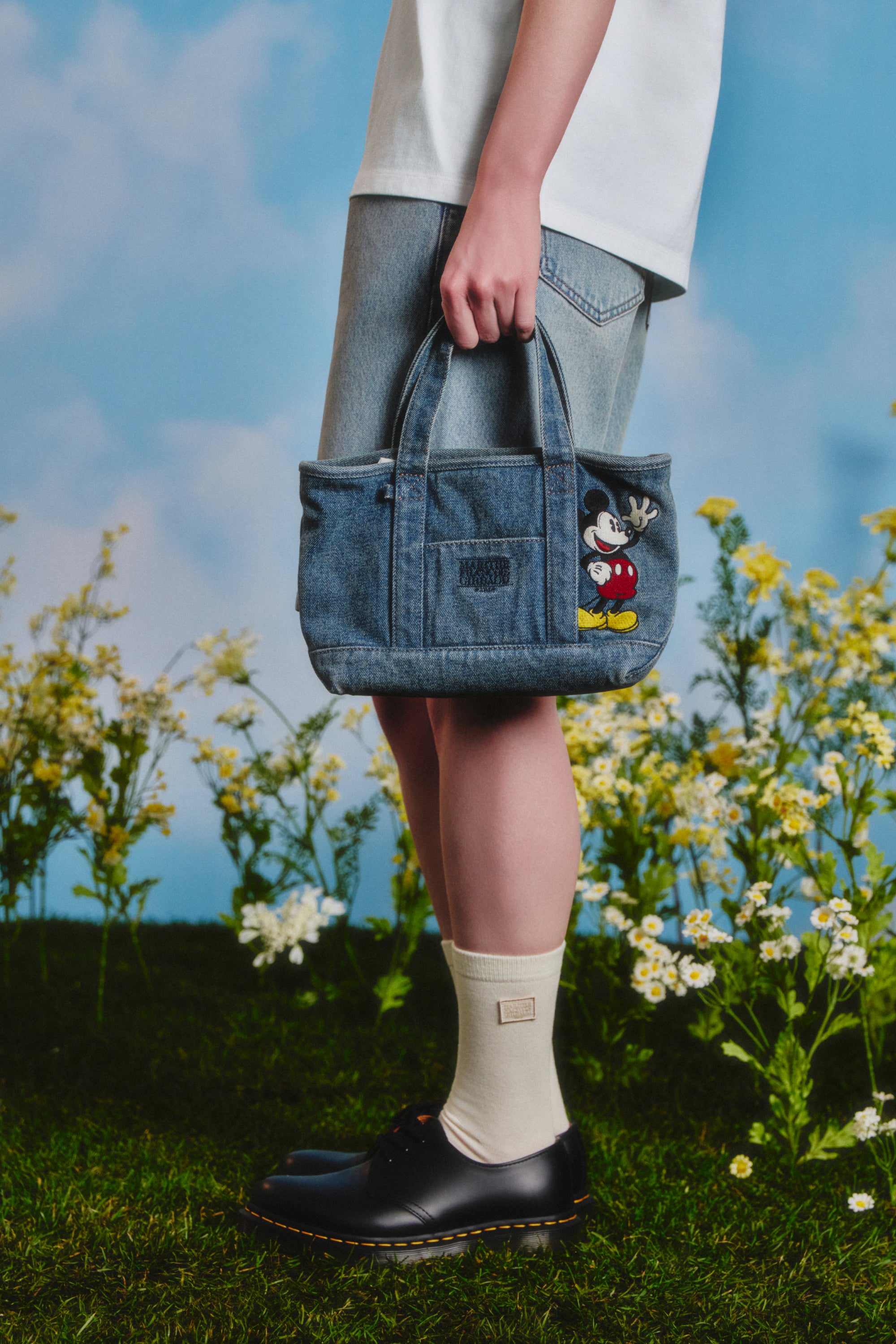 [MARITHE_DISNEY] Mickey Tote Bag Vintage Blue