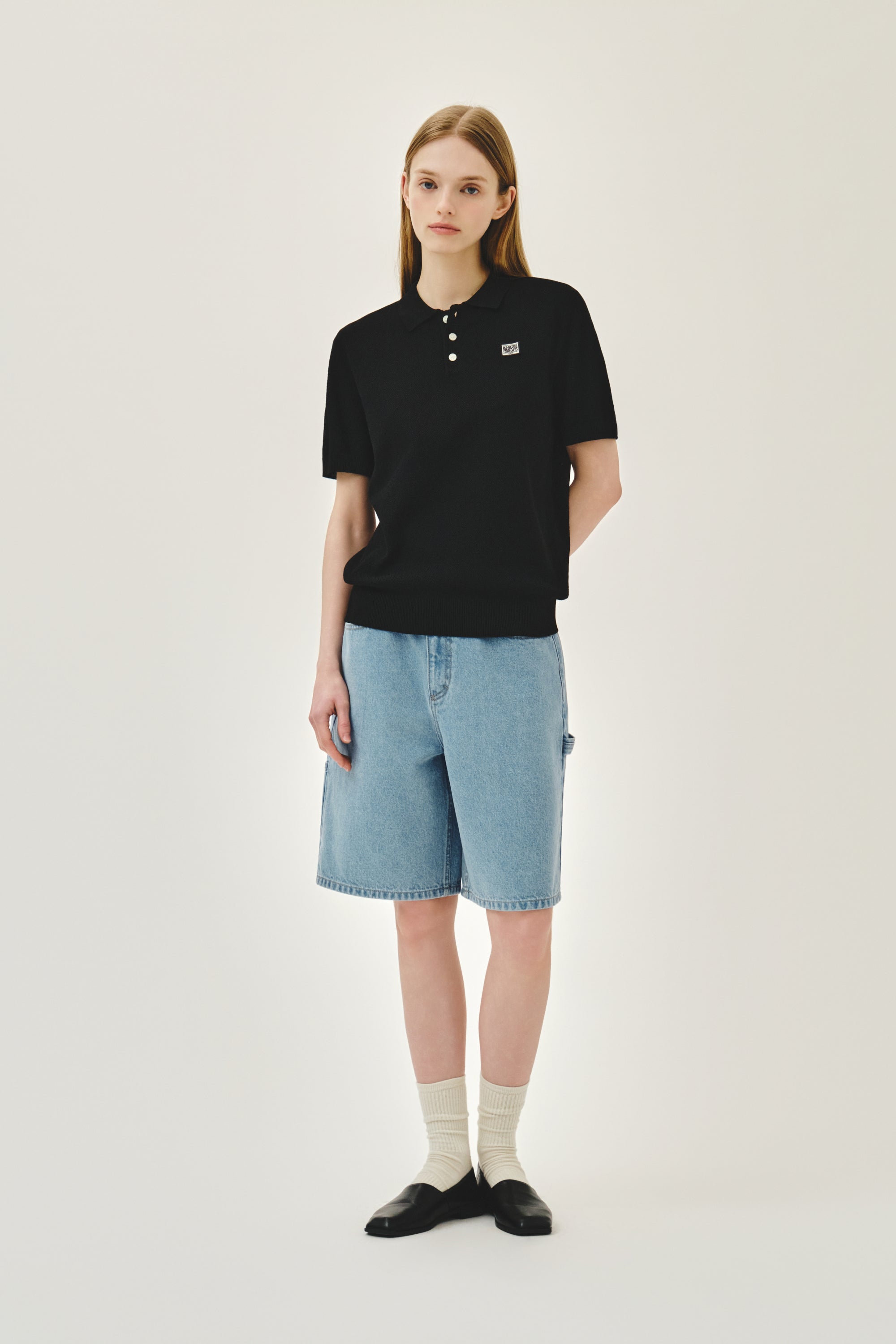 W Carpenter Denim Shorts Light Blue