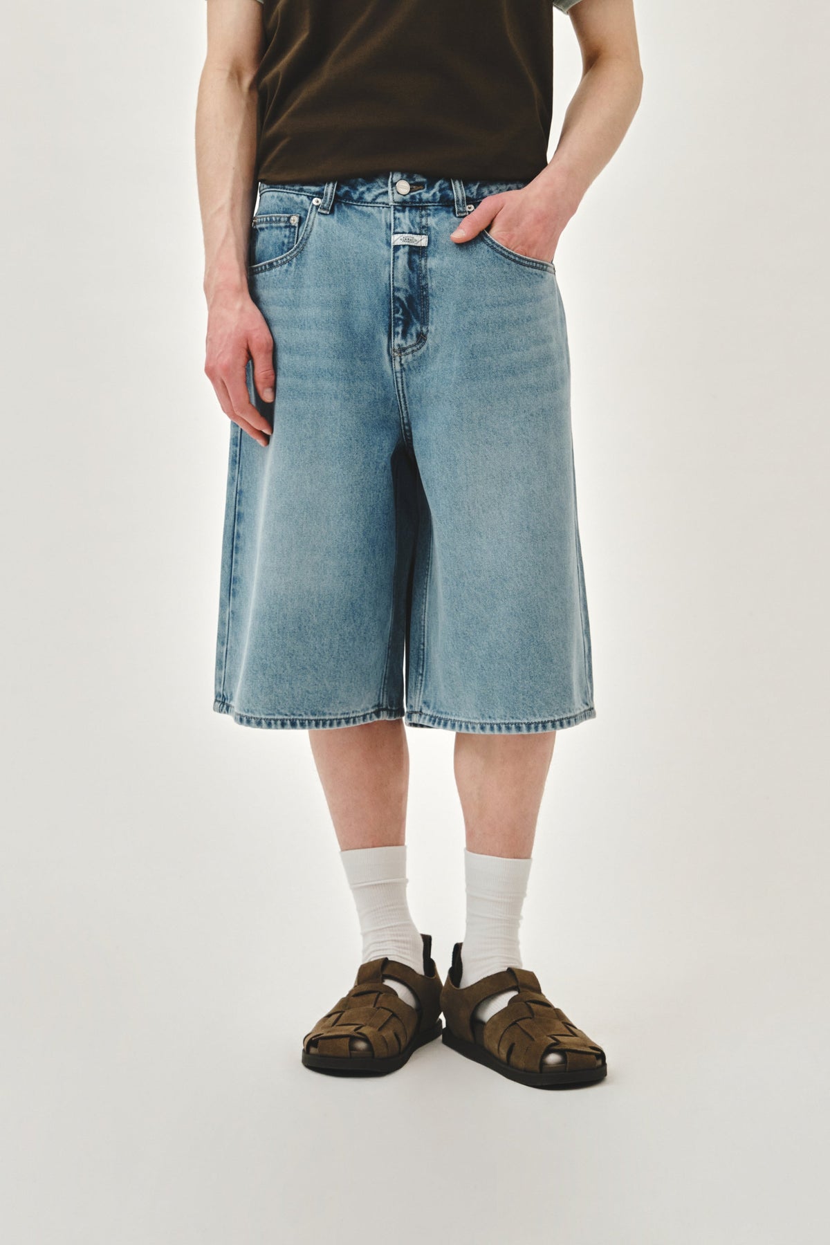 M Bermuda Denim Pants Light Blue