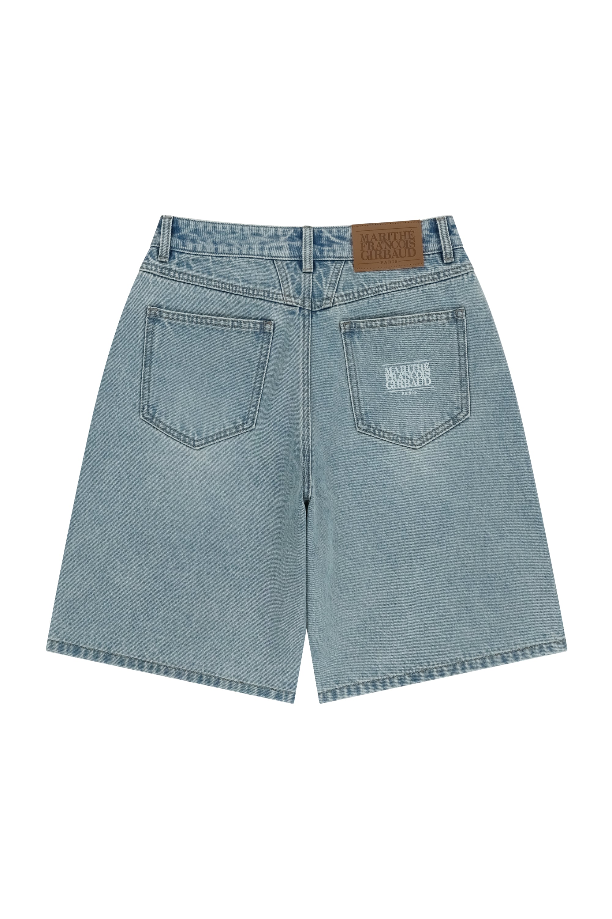 [MARITHE_DISNEY] Mickey W Bermuda Denim Pants Light Blue