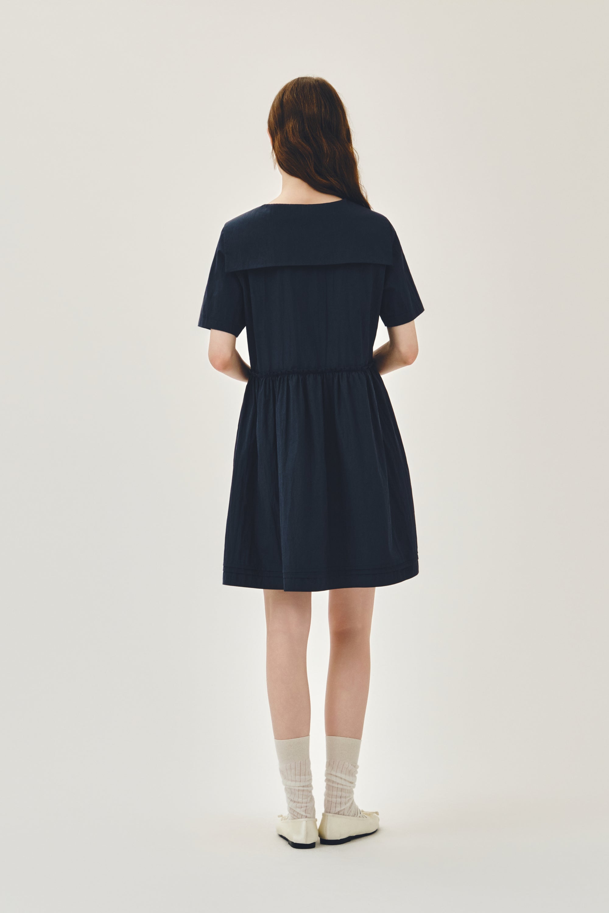 W Marine Half Sleeve Onepiece Navy