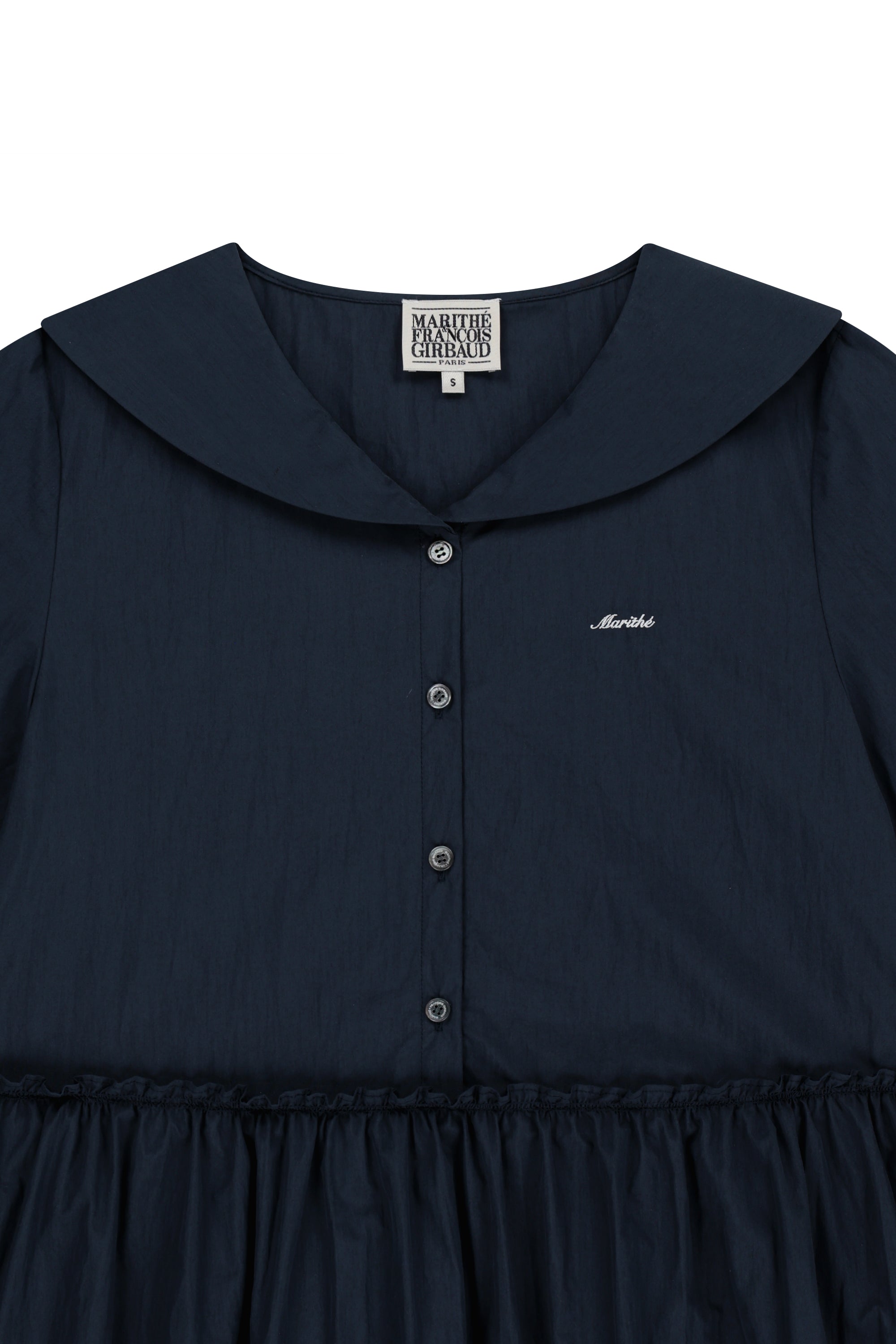 MARITHE + FRANCOIS GIRBAUD ノースリーブワンピース S W Marine Half Sleeve Onepiece Navy