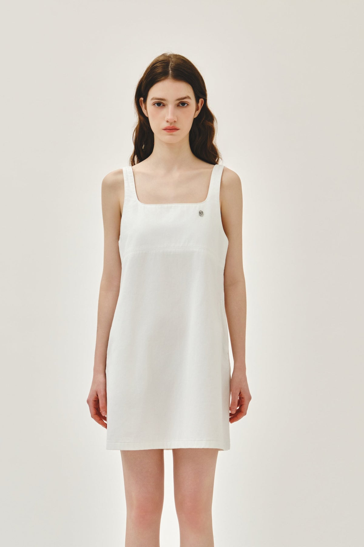 W Denim Sleeveless Dress Off White