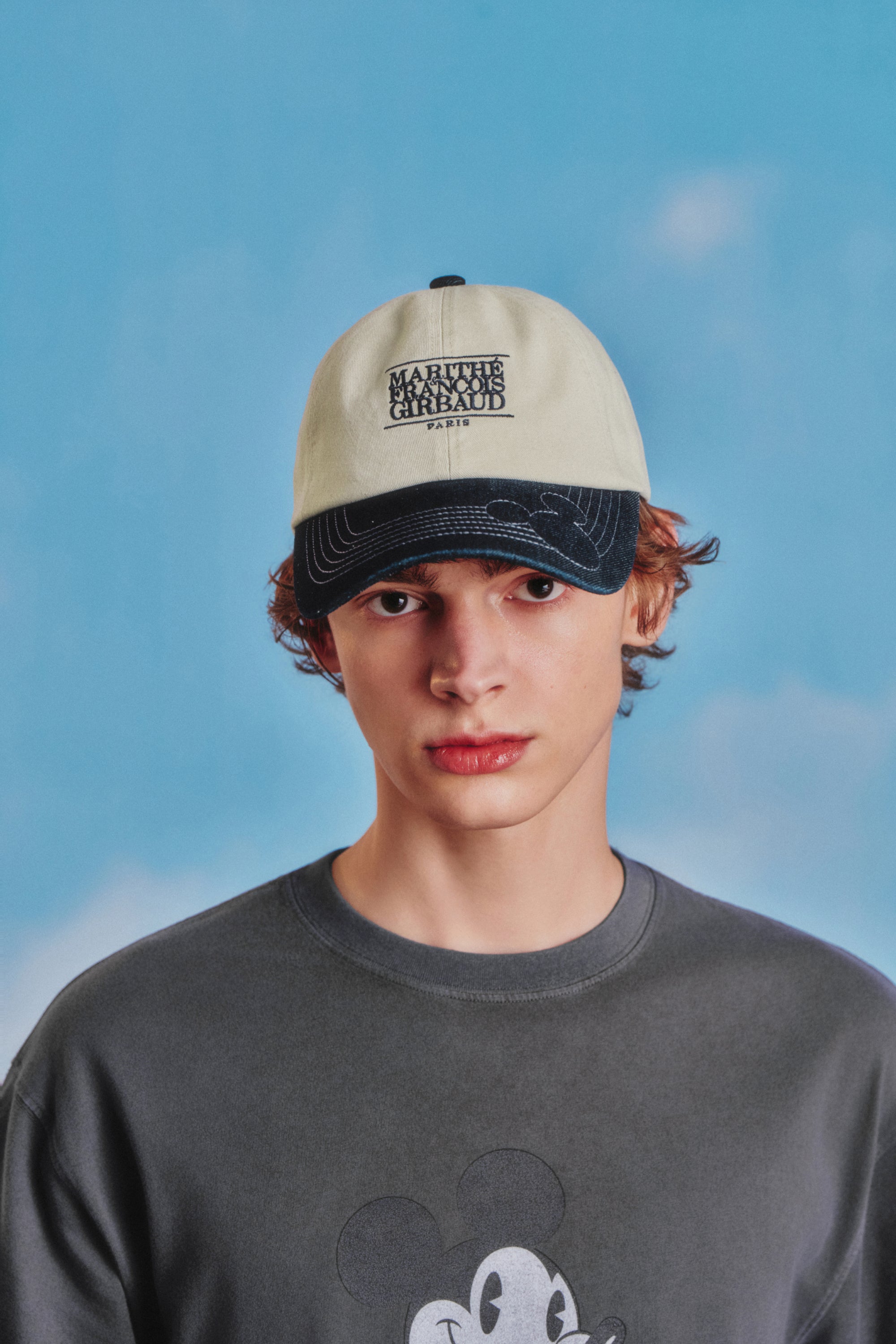 [MARITHE_DISNEY] Mickey Two Tone Cap Dark Blue