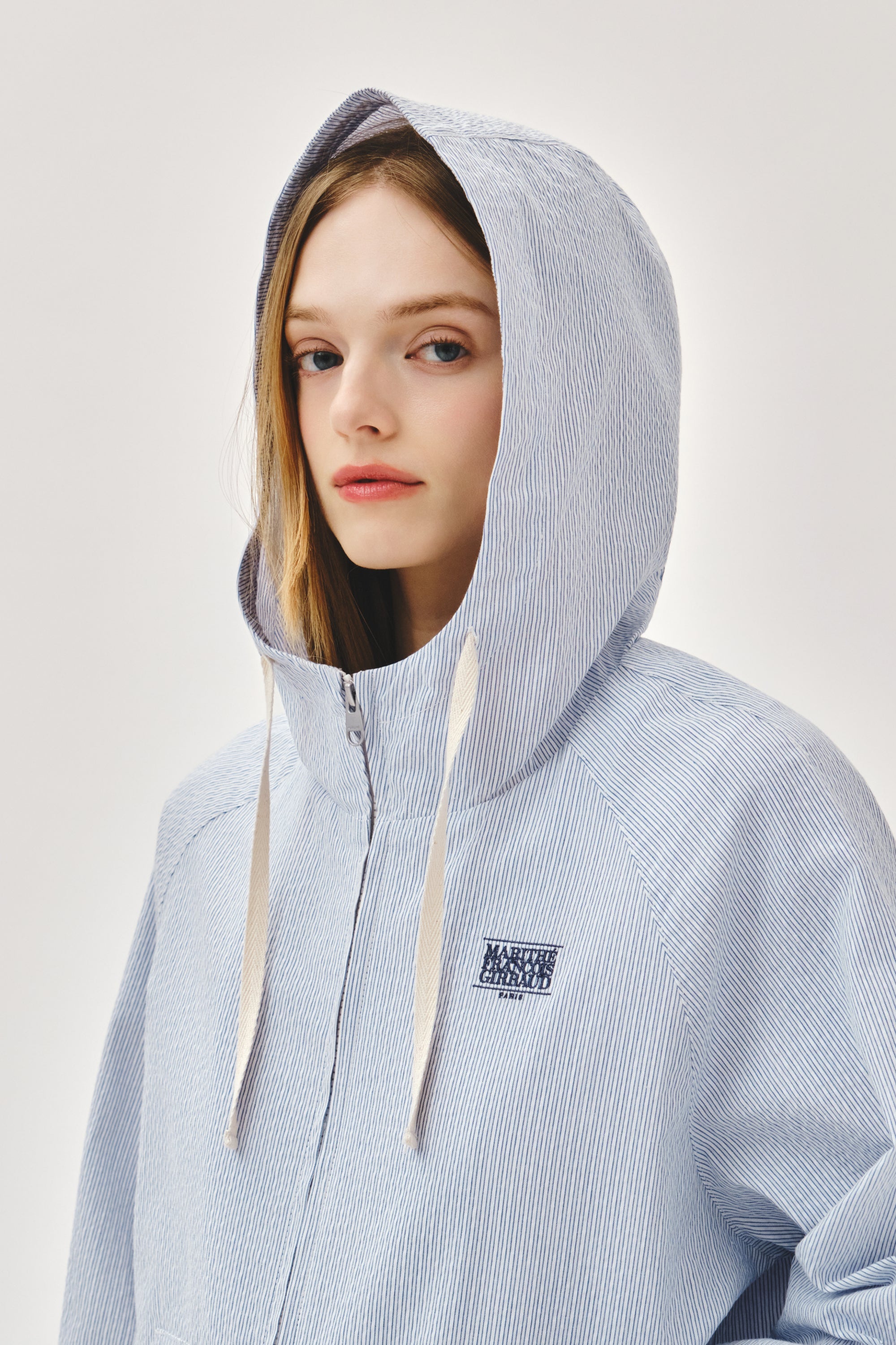 Cl Hooded Pattern Jacket Stripe