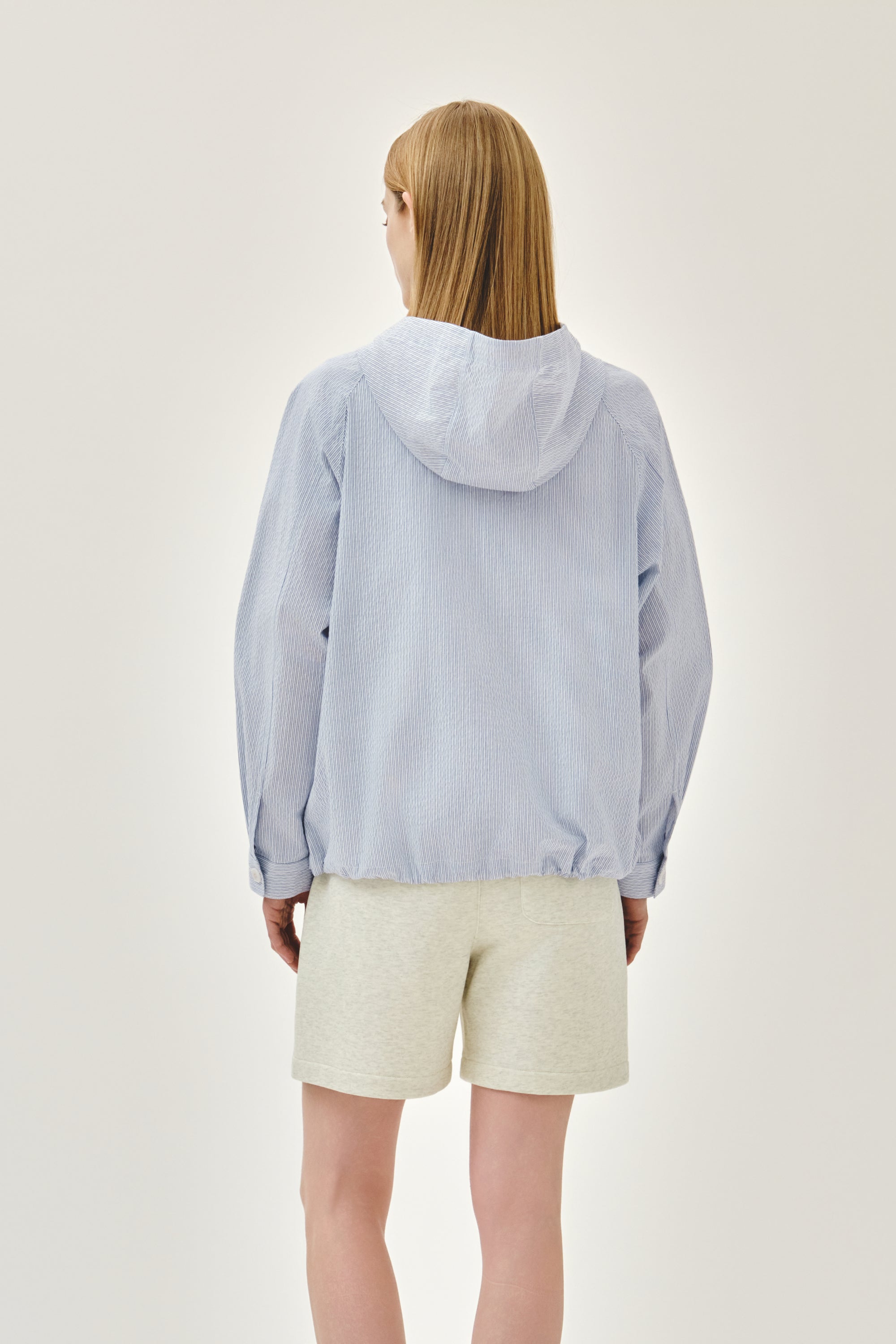 Cl Hooded Pattern Jacket Stripe