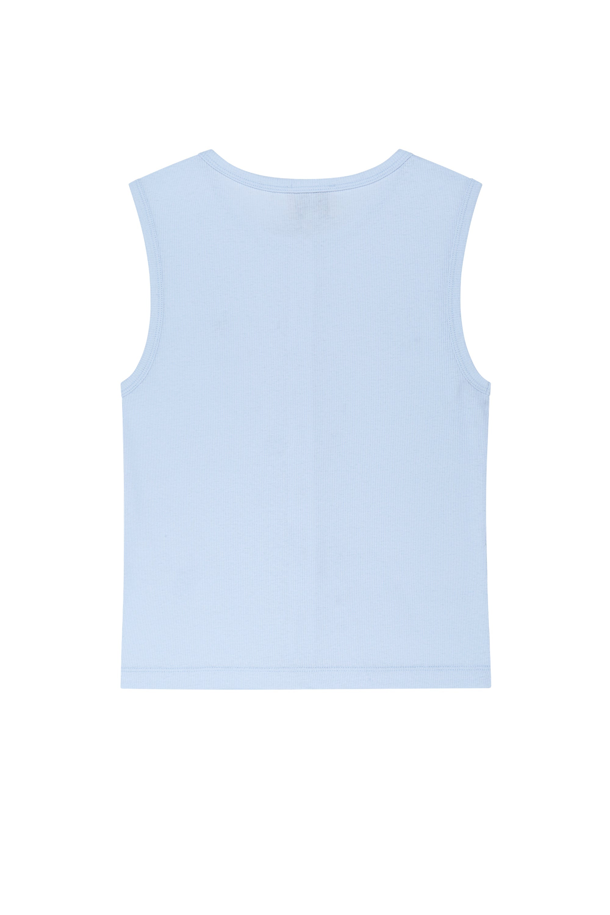W Button Up Sleeveless Light Blue