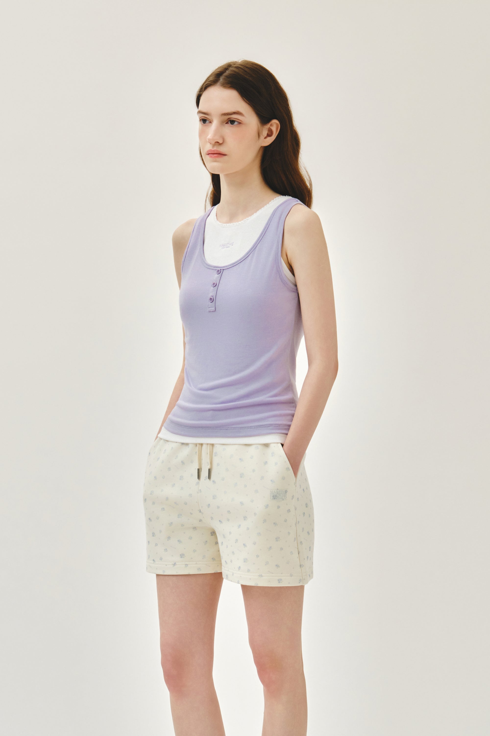 W Layered Sleeveless Lavender
