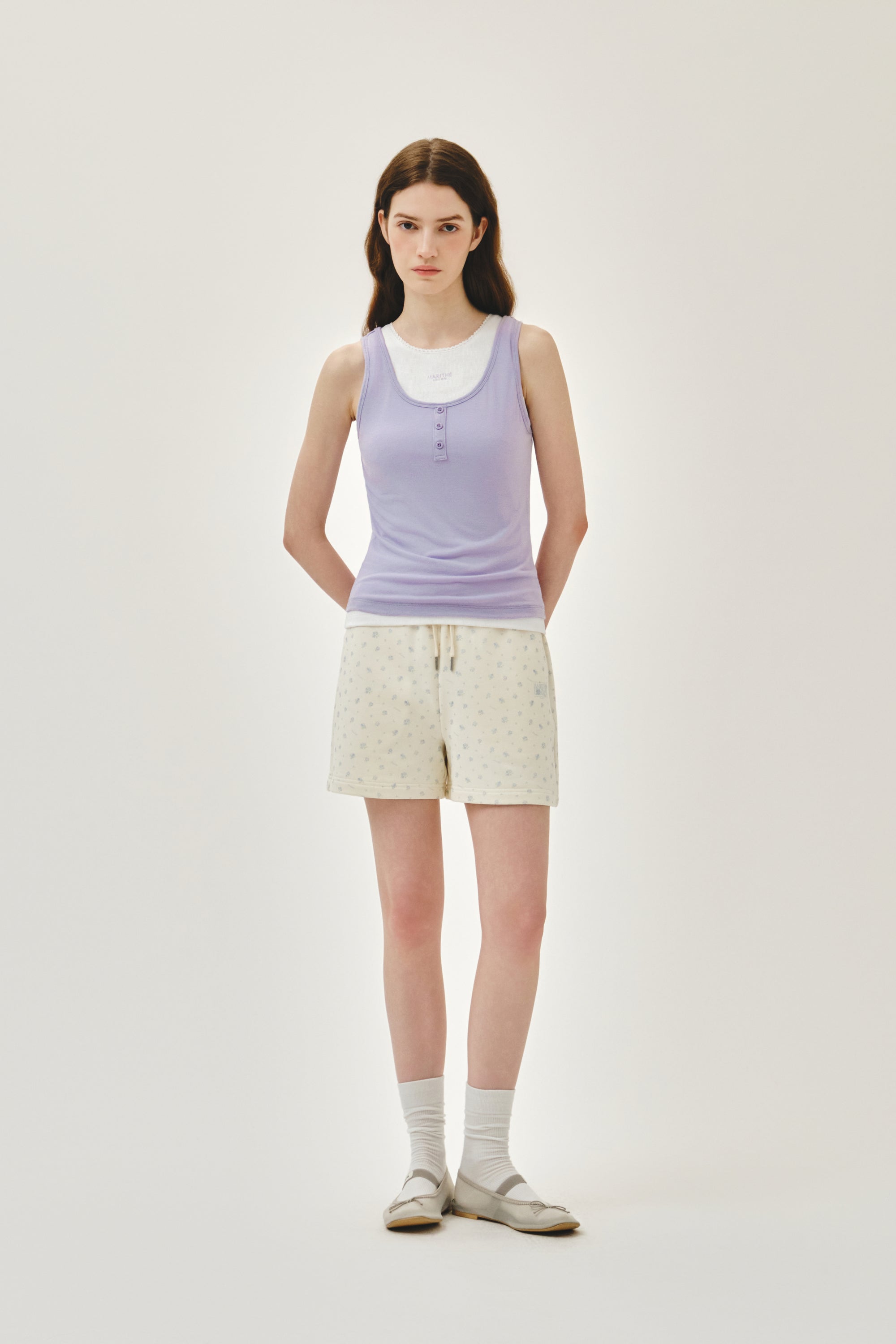 W Layered Sleeveless Lavender