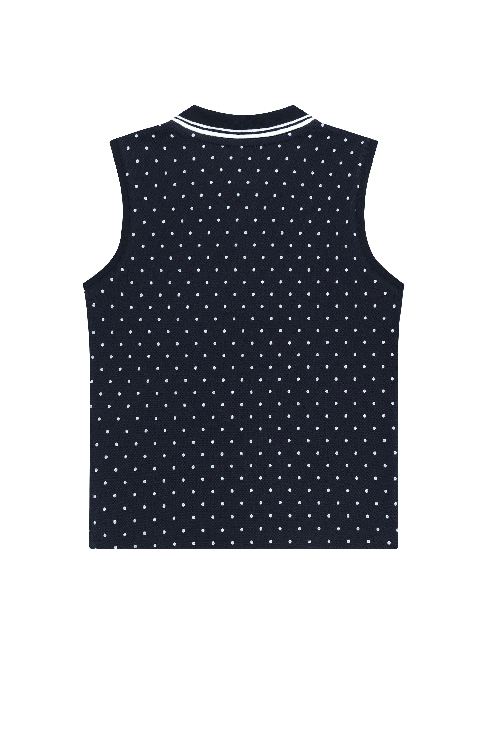 W Small Classic Logo Pk Collar Sleeveless Dot