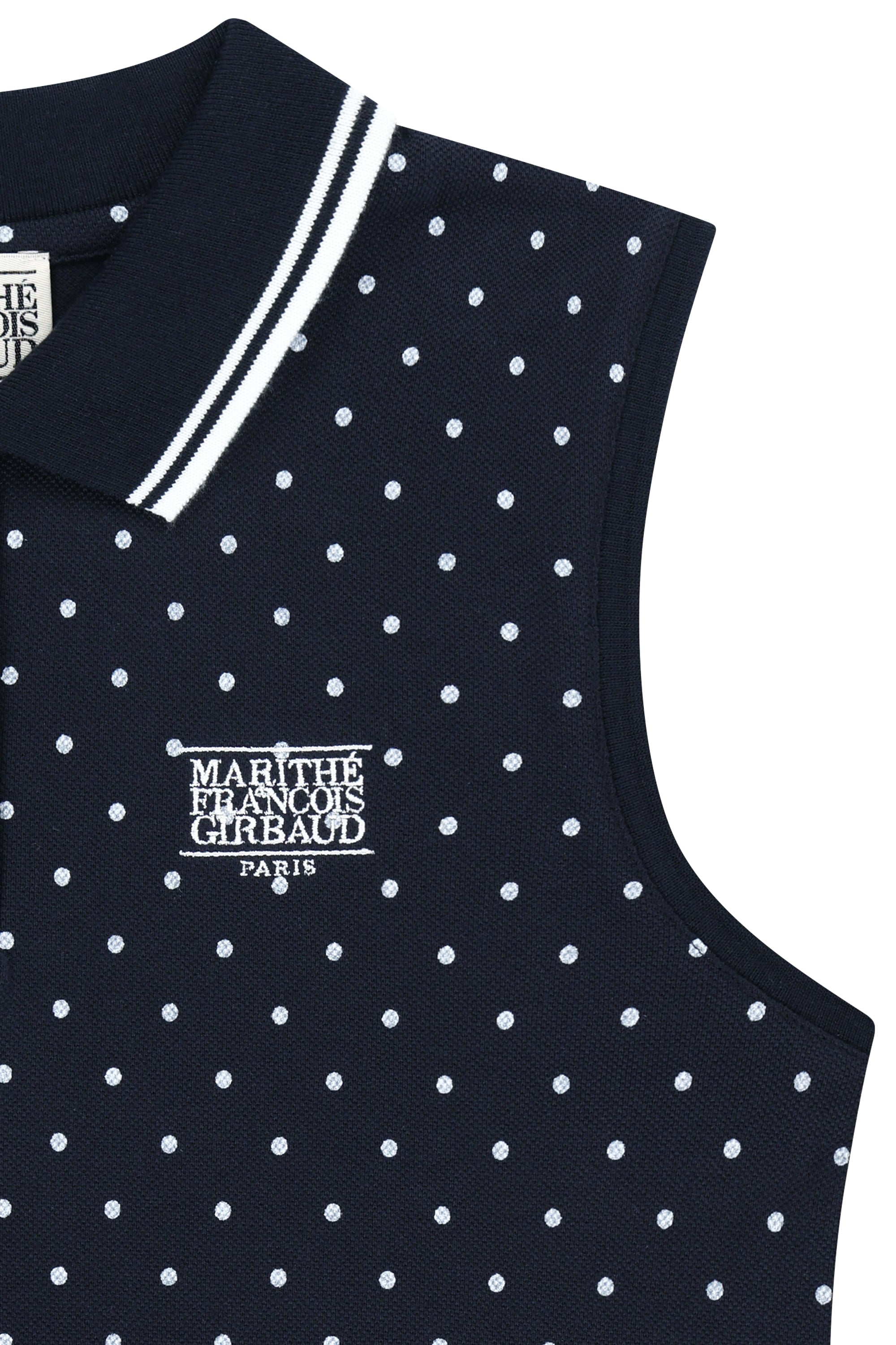W Small Classic Logo Pk Collar Sleeveless Dot
