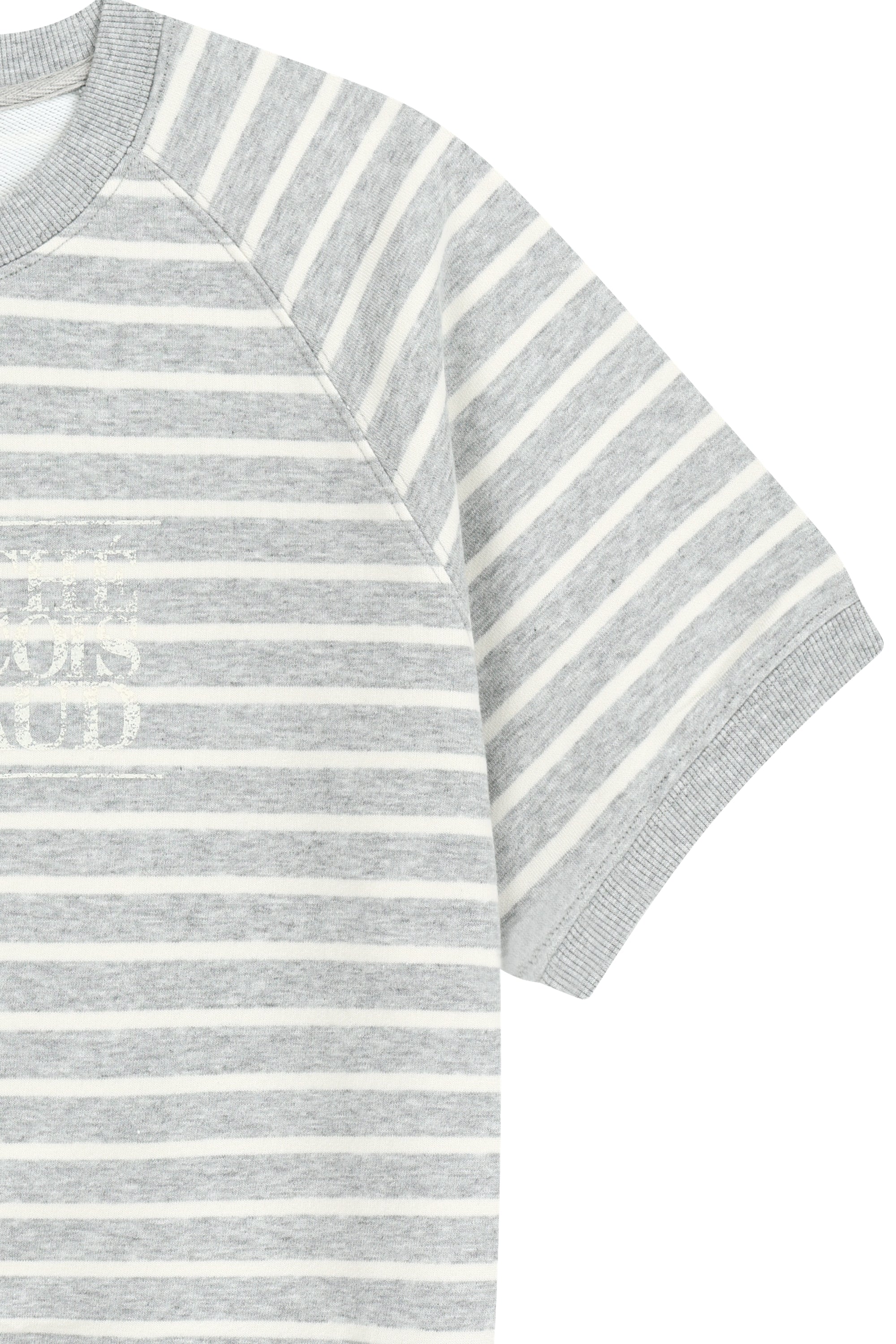 W Vintage Classic Logo Half Sweatshirt Heather Gray