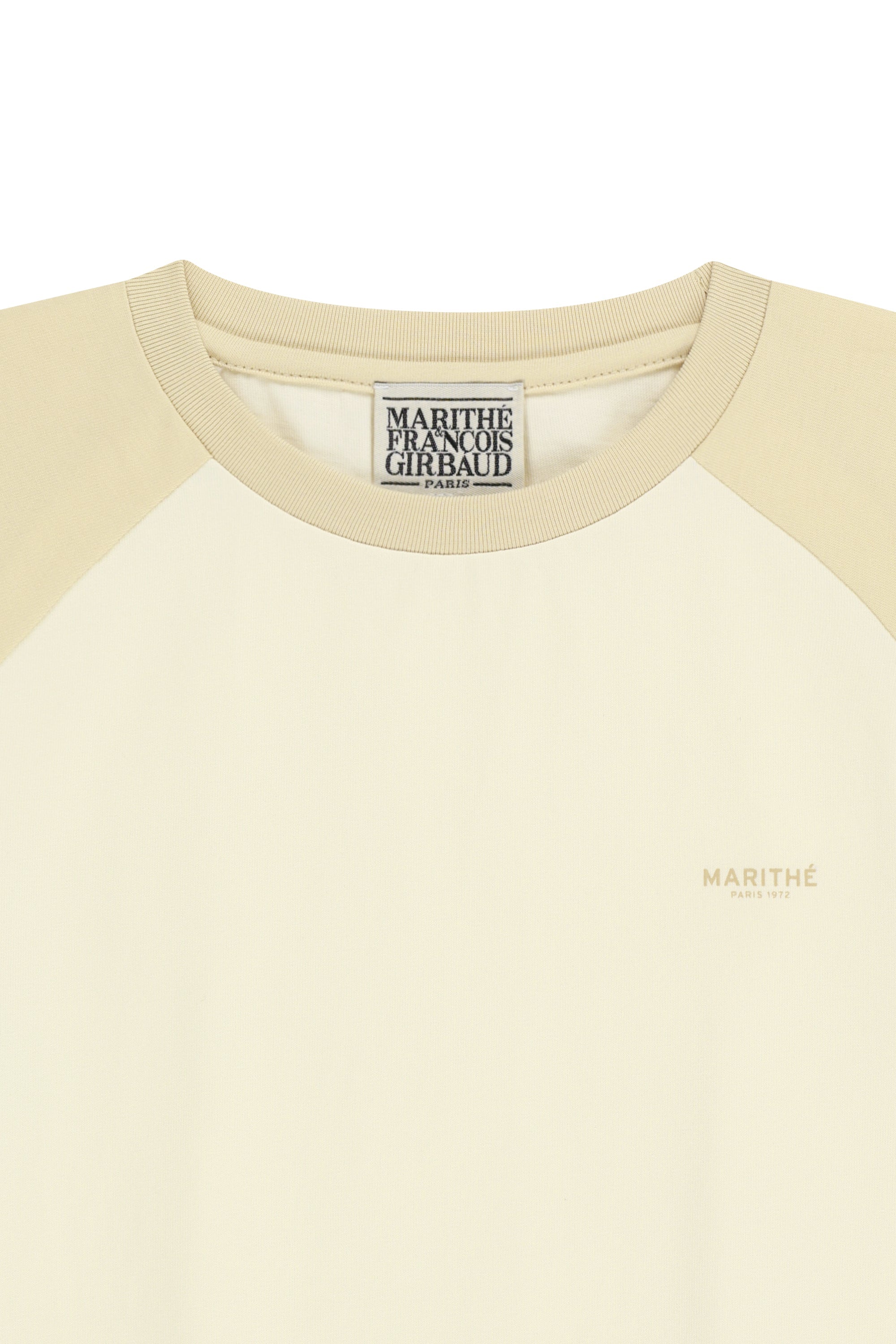 W Small Regular Logo Raglan Crop Tee Butter