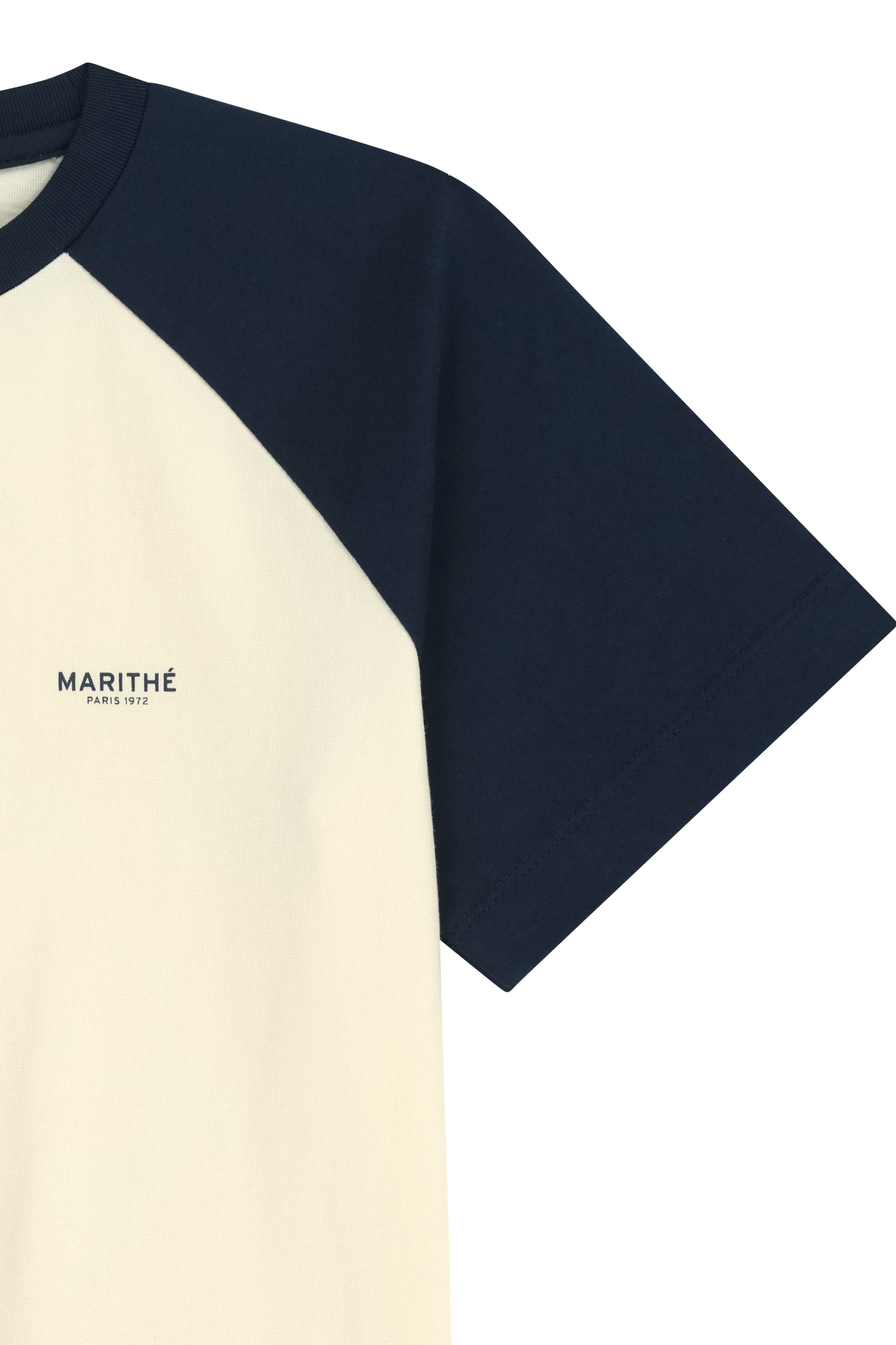 W Small Regular Logo Raglan Crop Tee Navy