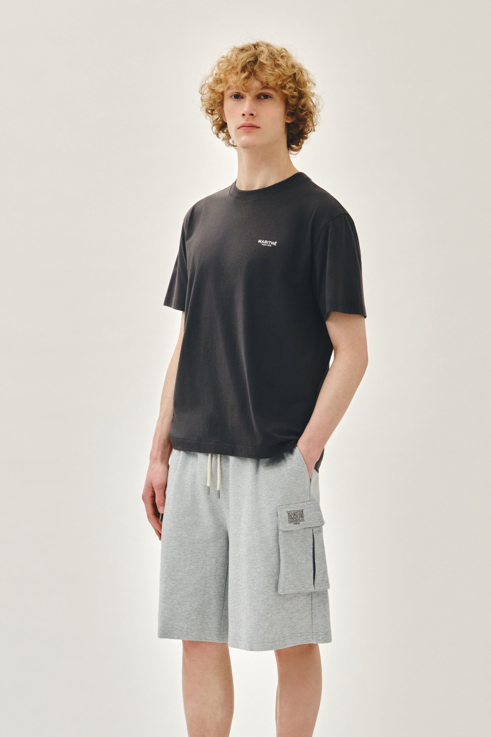 Small Regular Logo Tee Charcoal