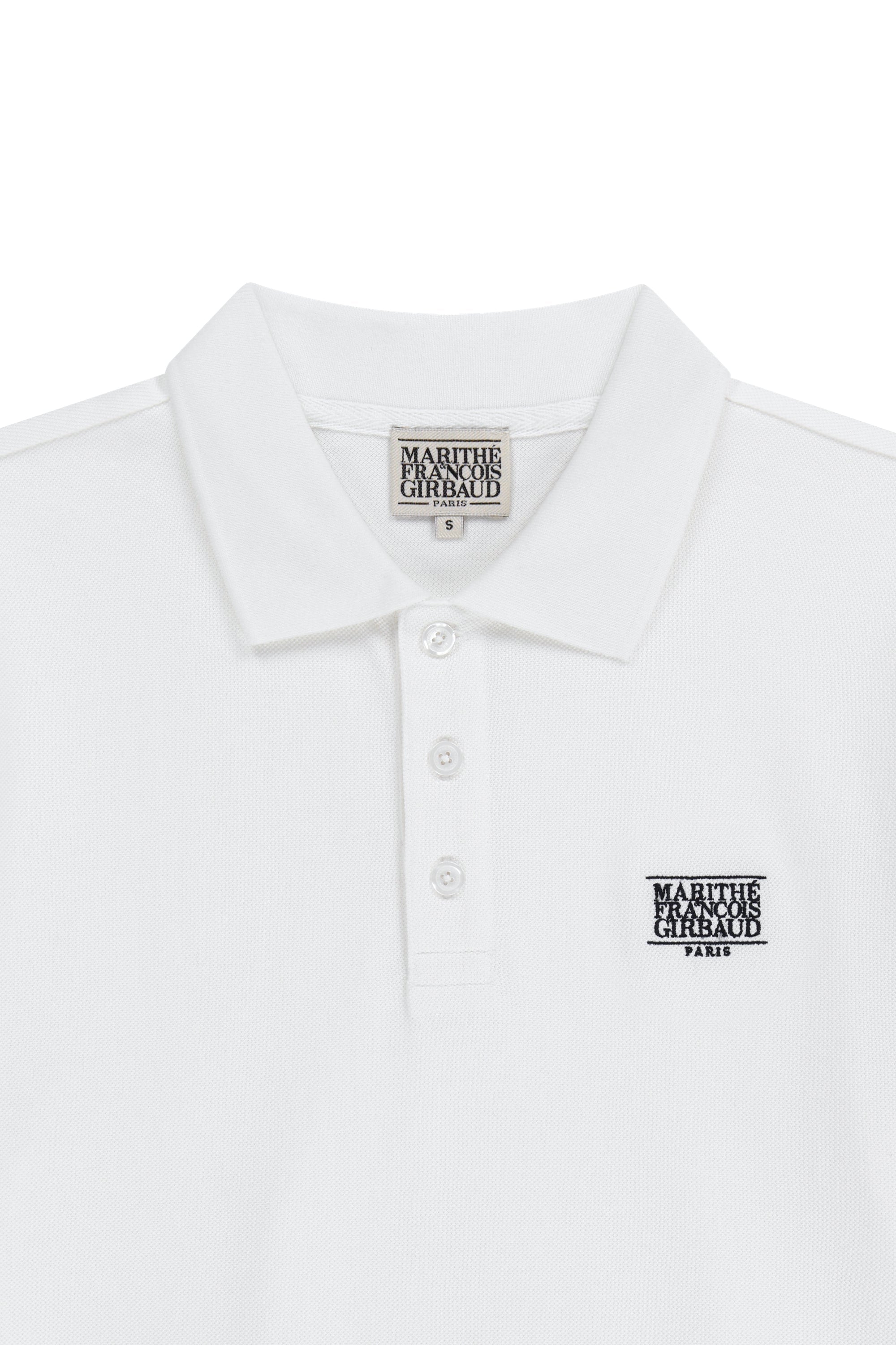 Small Classic Logo PK Collar Tee White