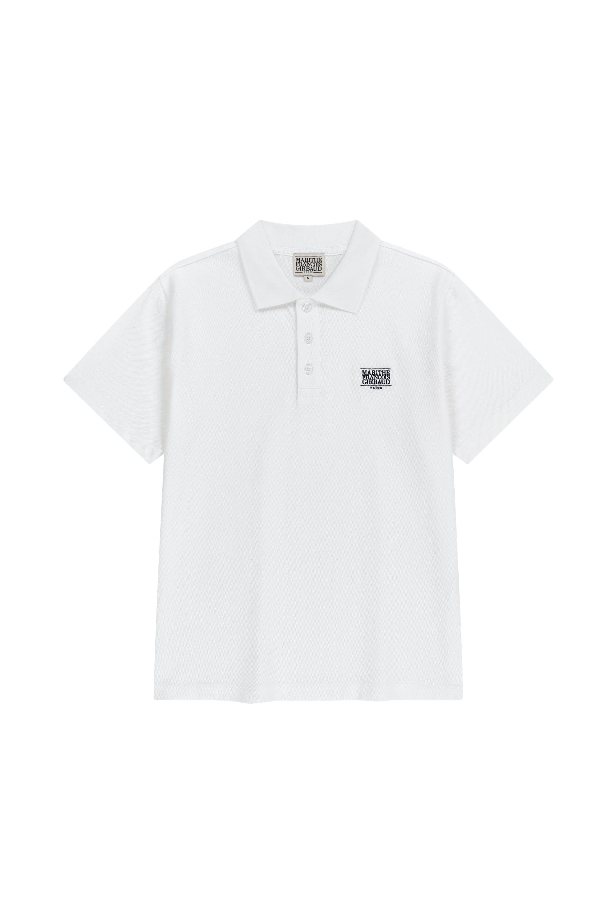 Small Classic Logo PK Collar Tee White