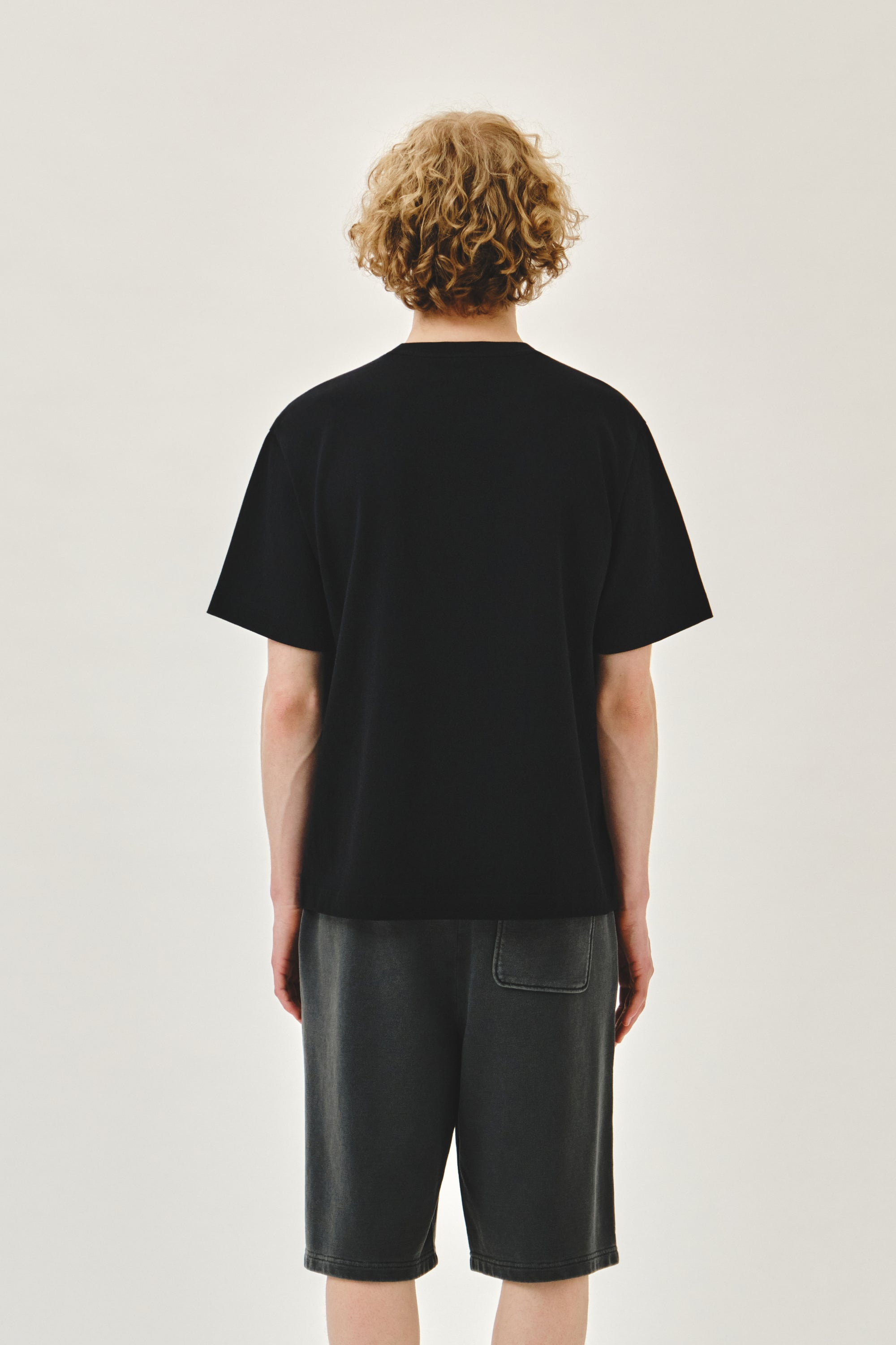 Semi Oversized Embo Logo Tee Black