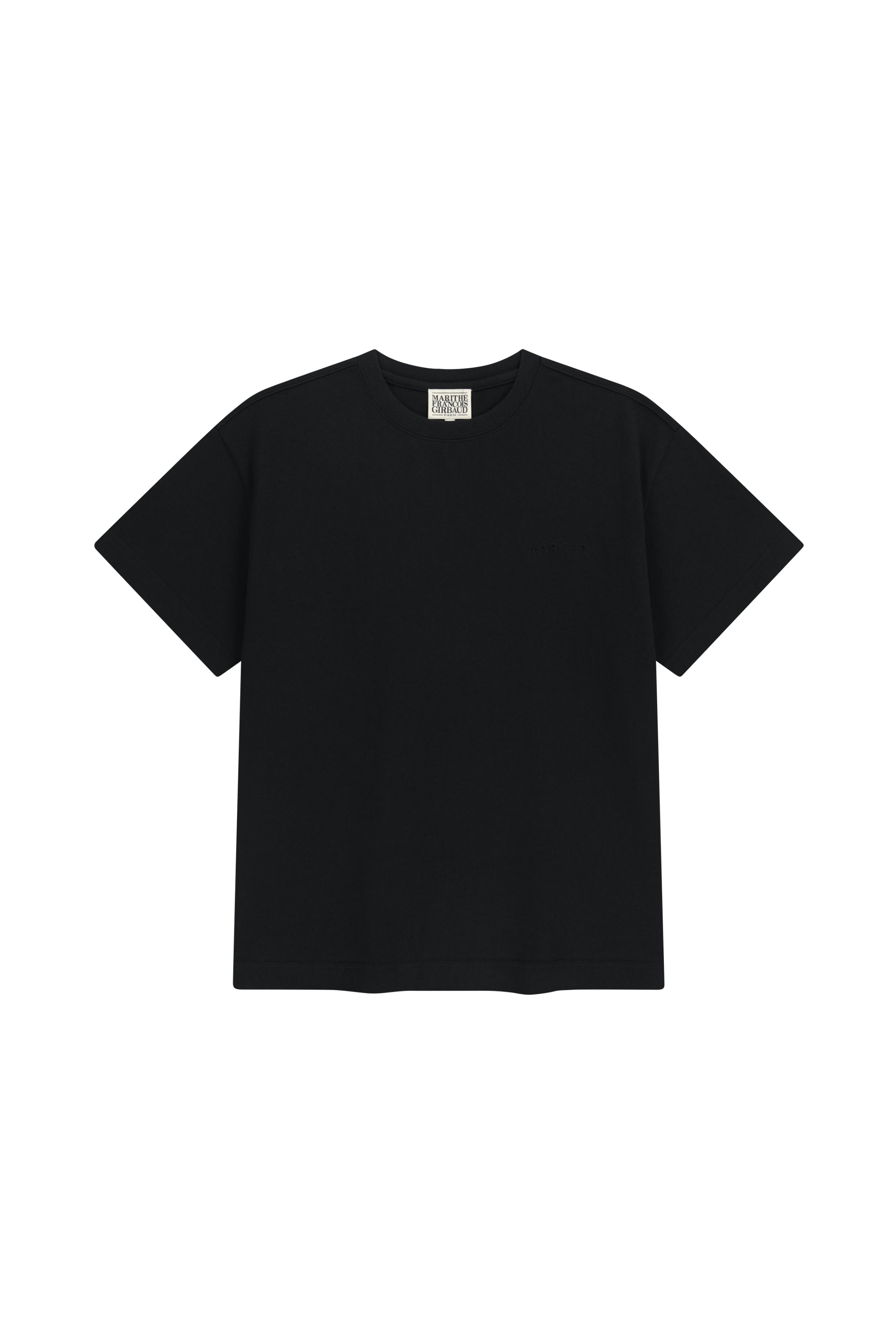 Semi Oversized Embo Logo Tee Black