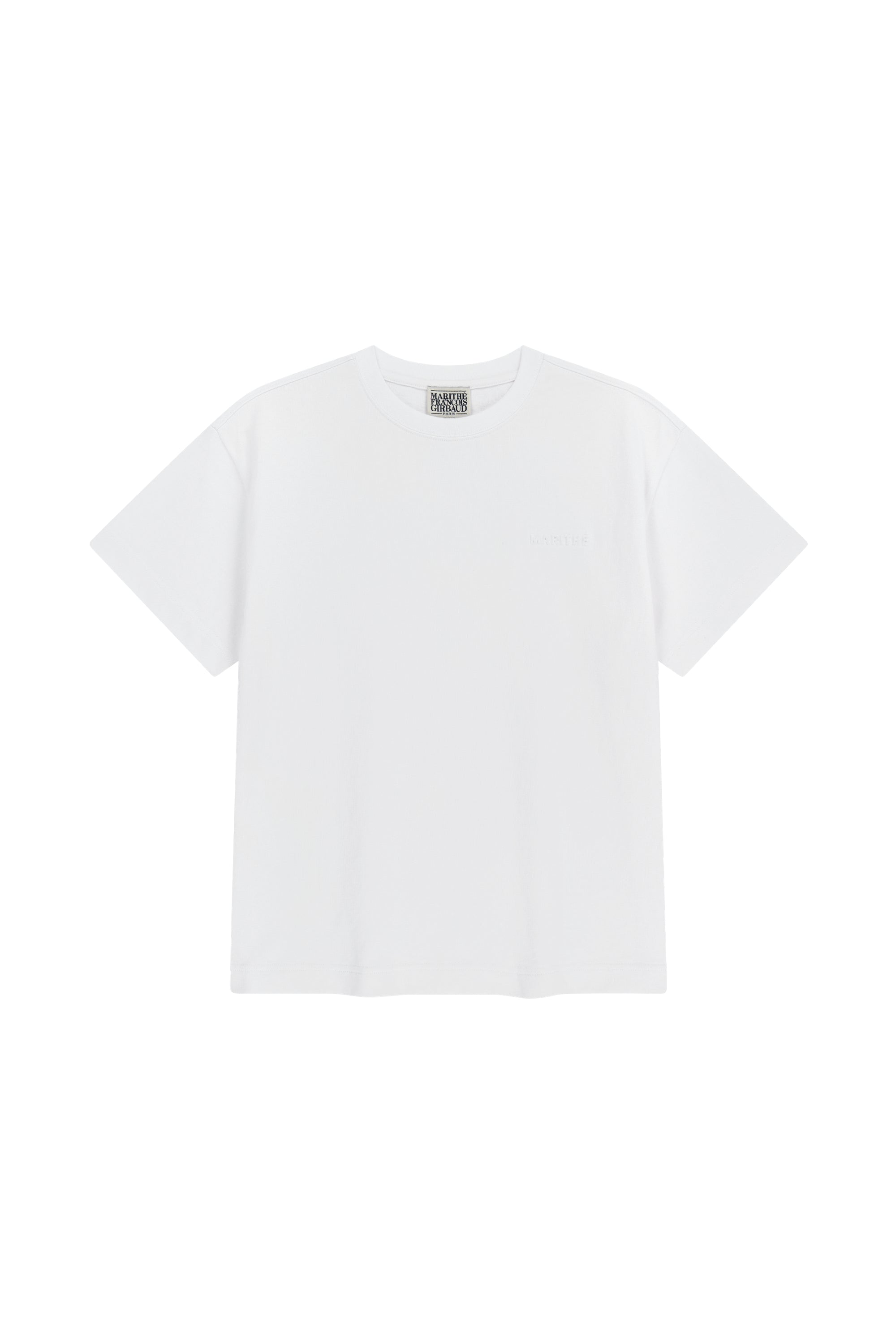 Semi Oversized Embo Logo Tee White