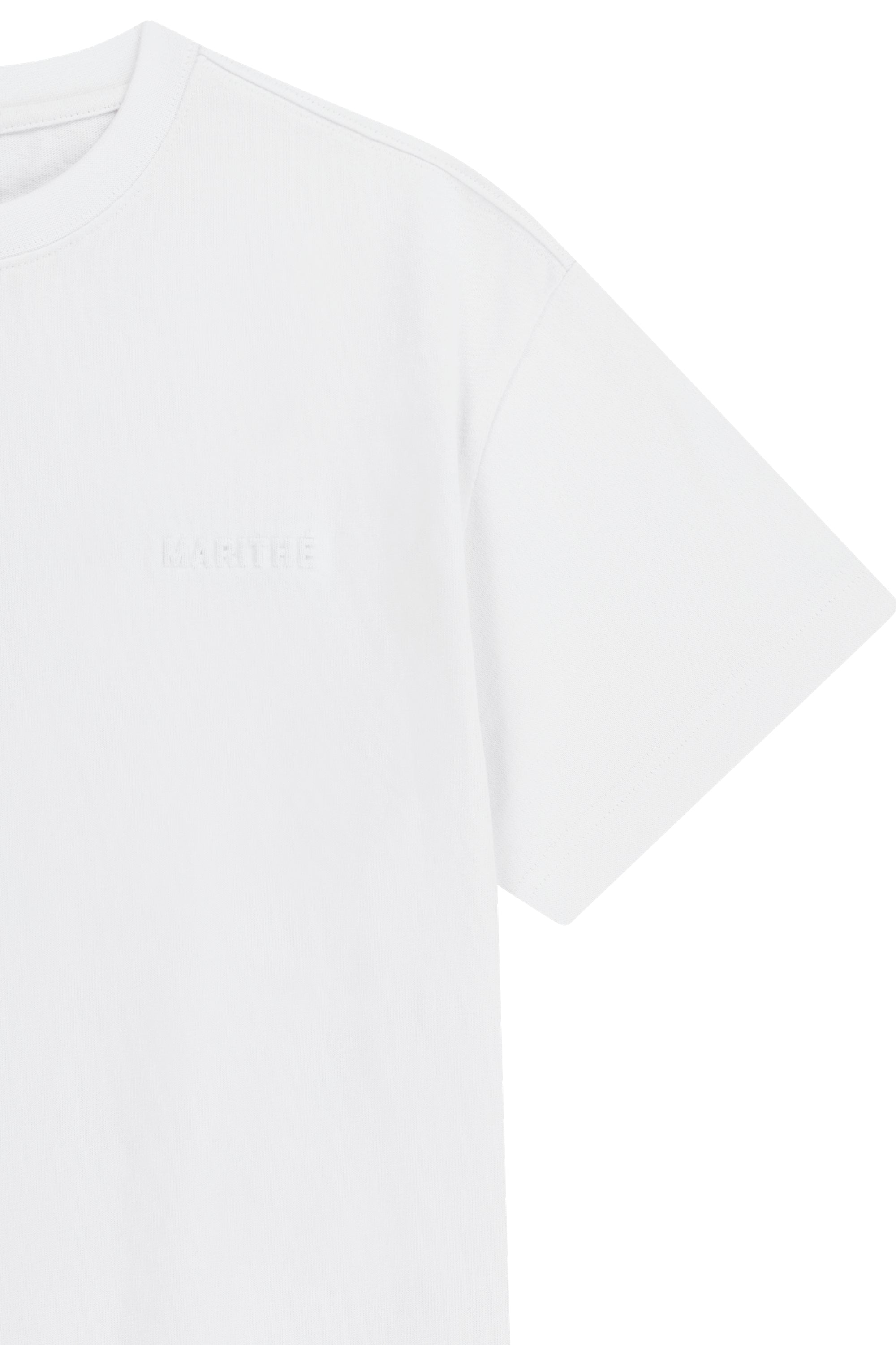 Semi Oversized Embo Logo Tee White