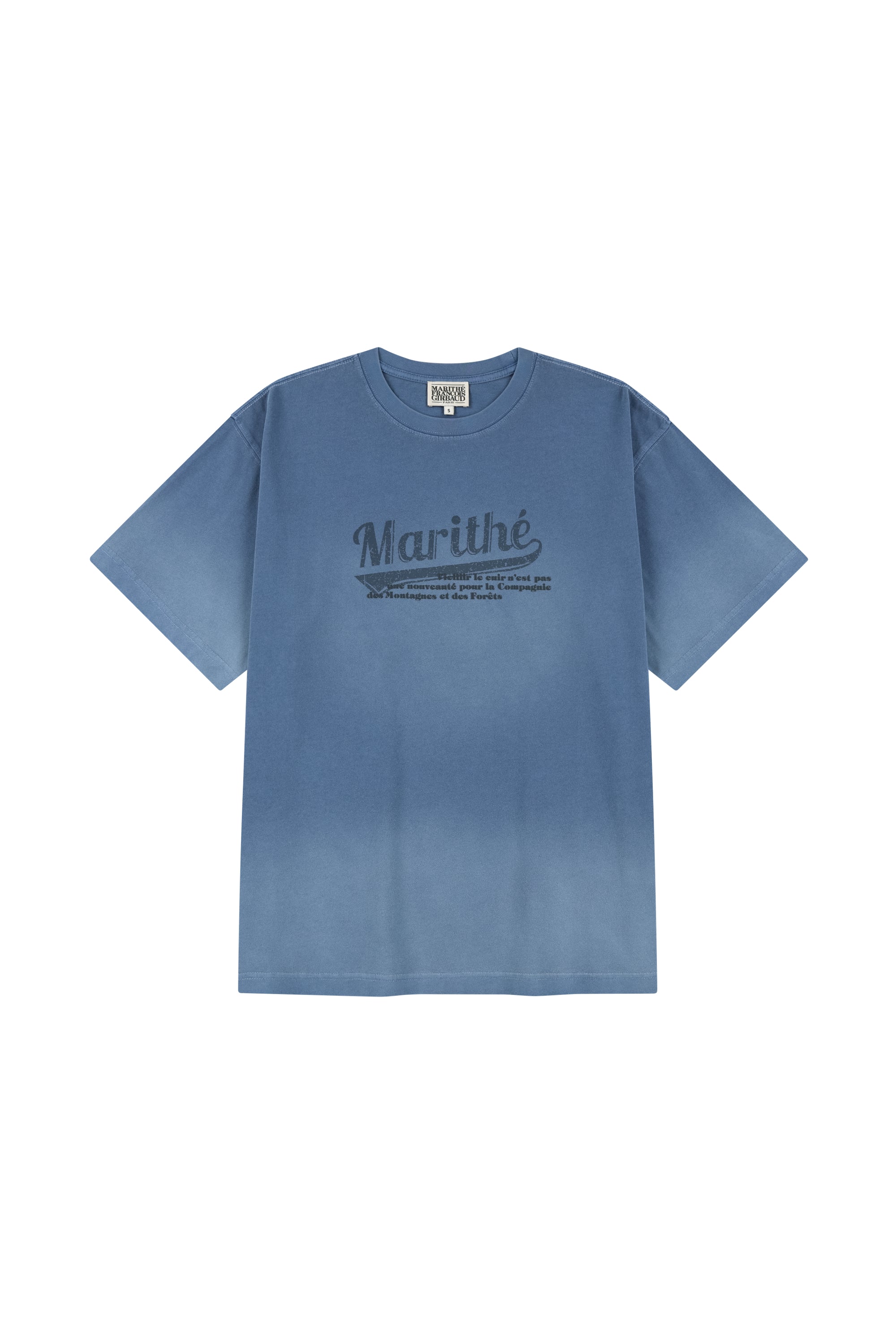 Gradation Oversized Dyeing Tee Blue