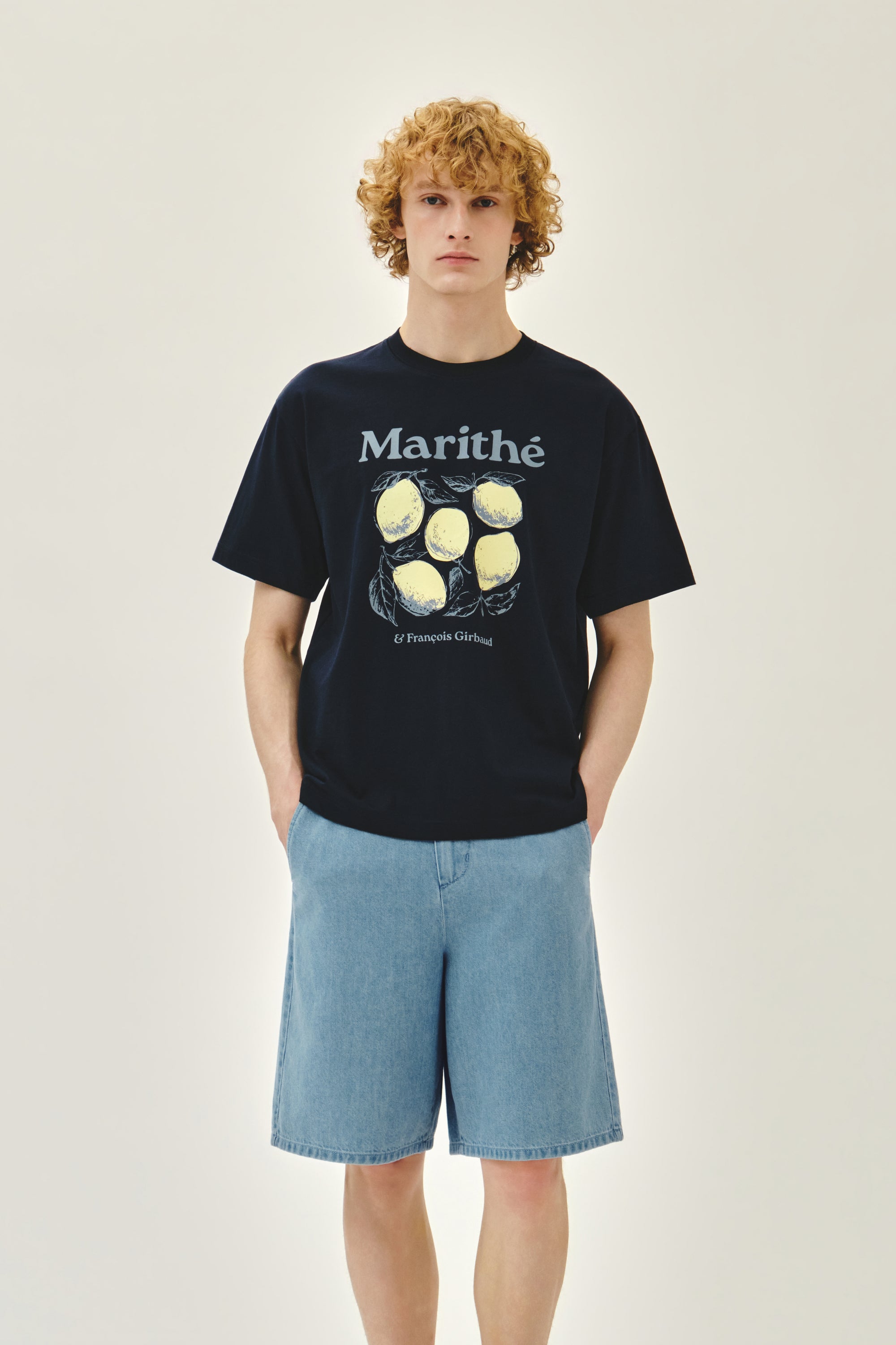 Aerocool Lemon Graphic Tee Navy