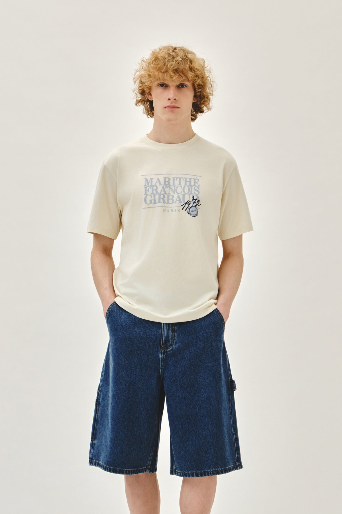 Stamp Classic Logo Tee Cream