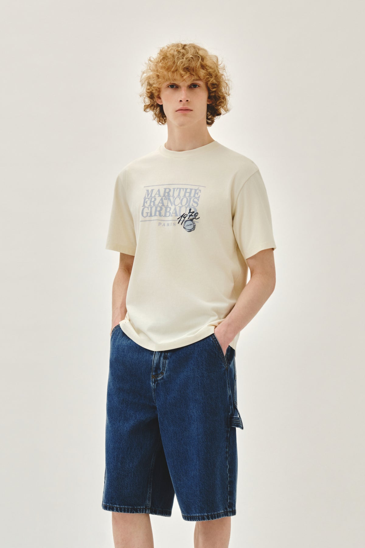 Stamp Classic Logo Tee Cream