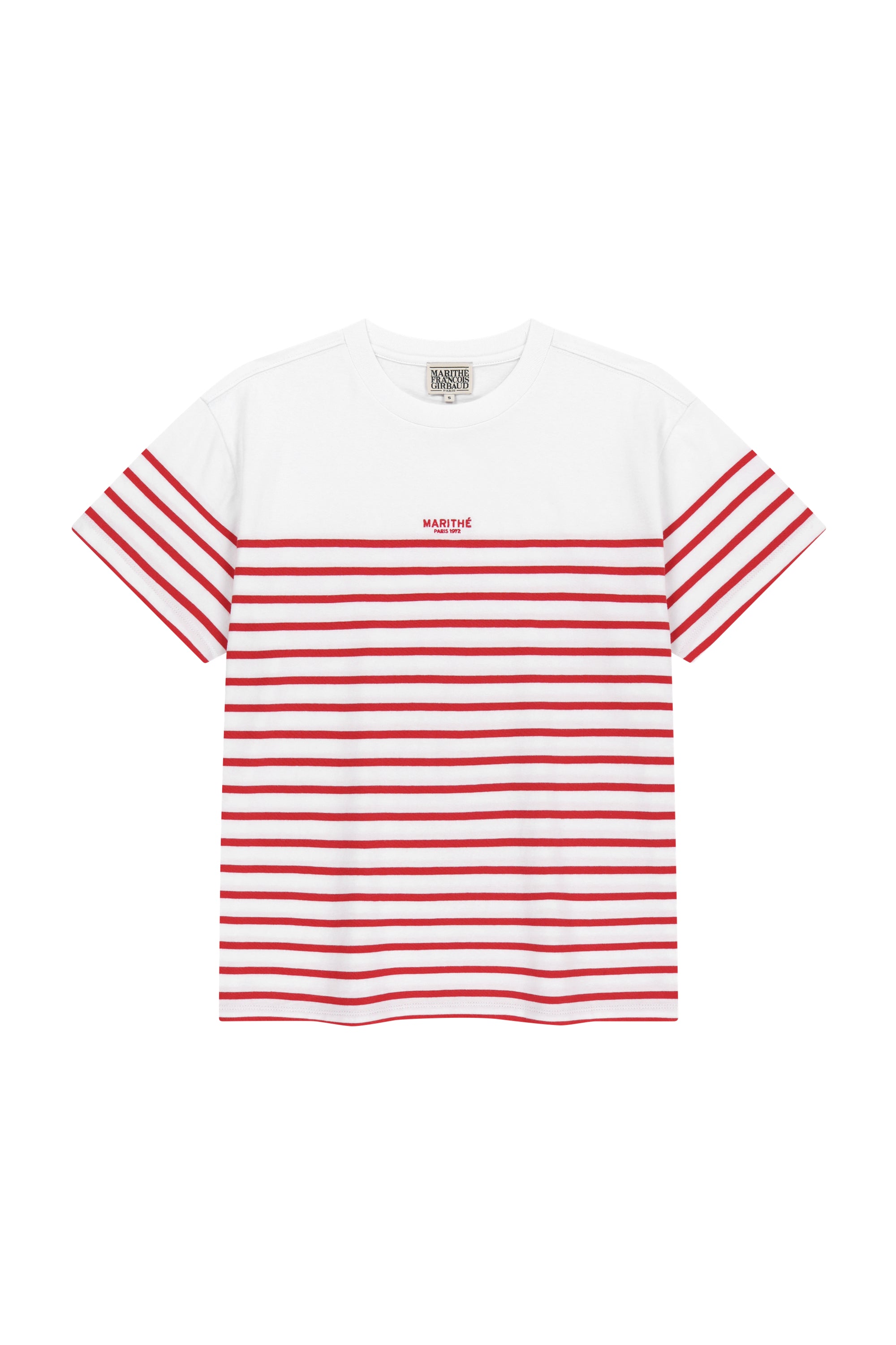 Block Stripe Tee Red