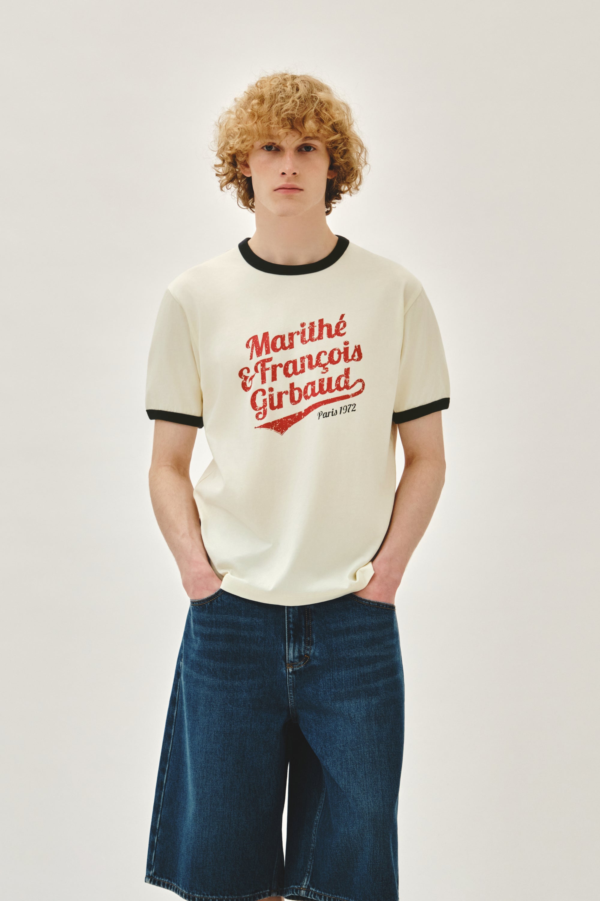 Vintage Logo Ringer Tee Ivory