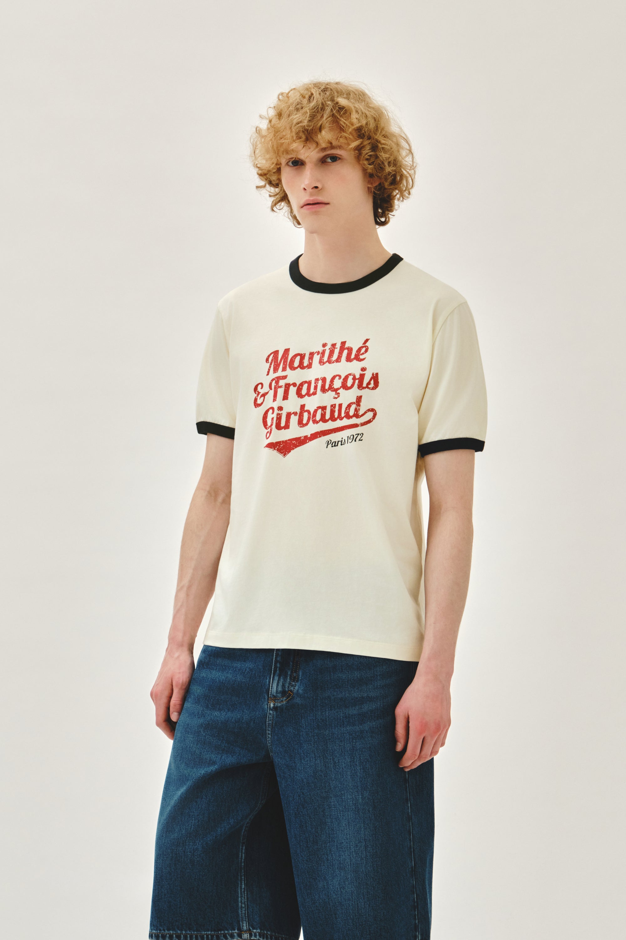 Vintage Logo Ringer Tee Ivory