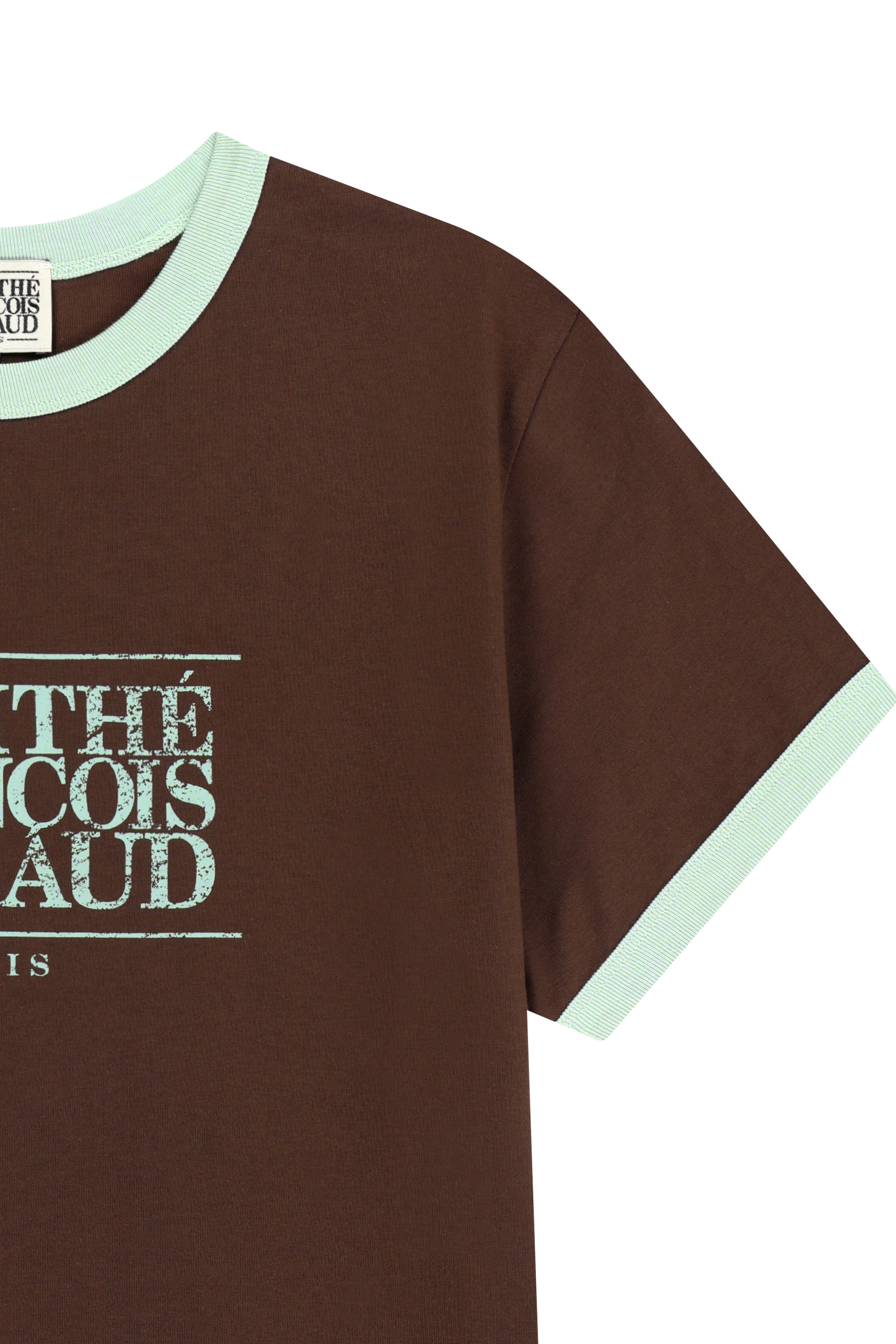 Aerocool Crack Classic Logo Ringer Tee Brown