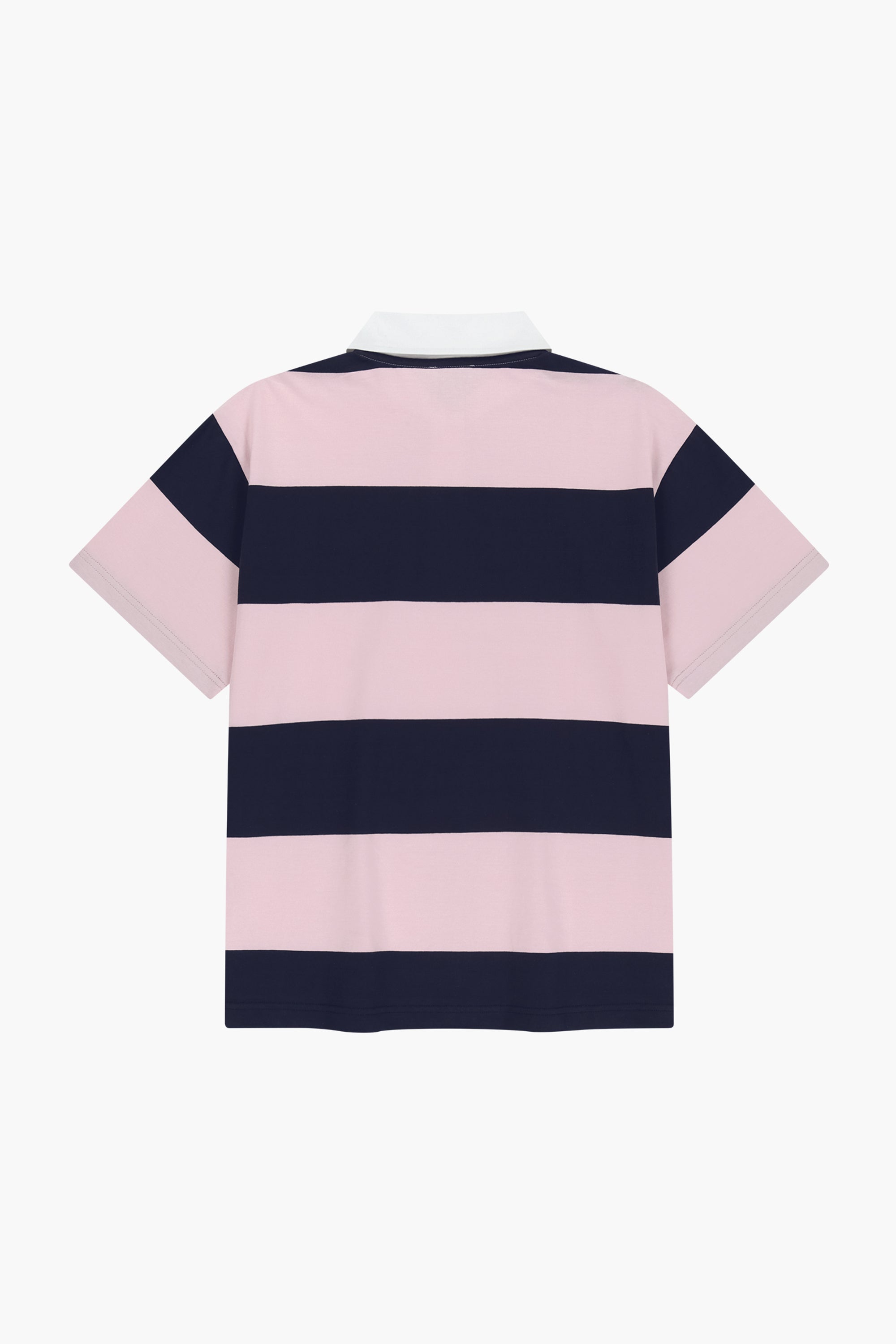 Rugby Stripe Over Collar Tee Pink