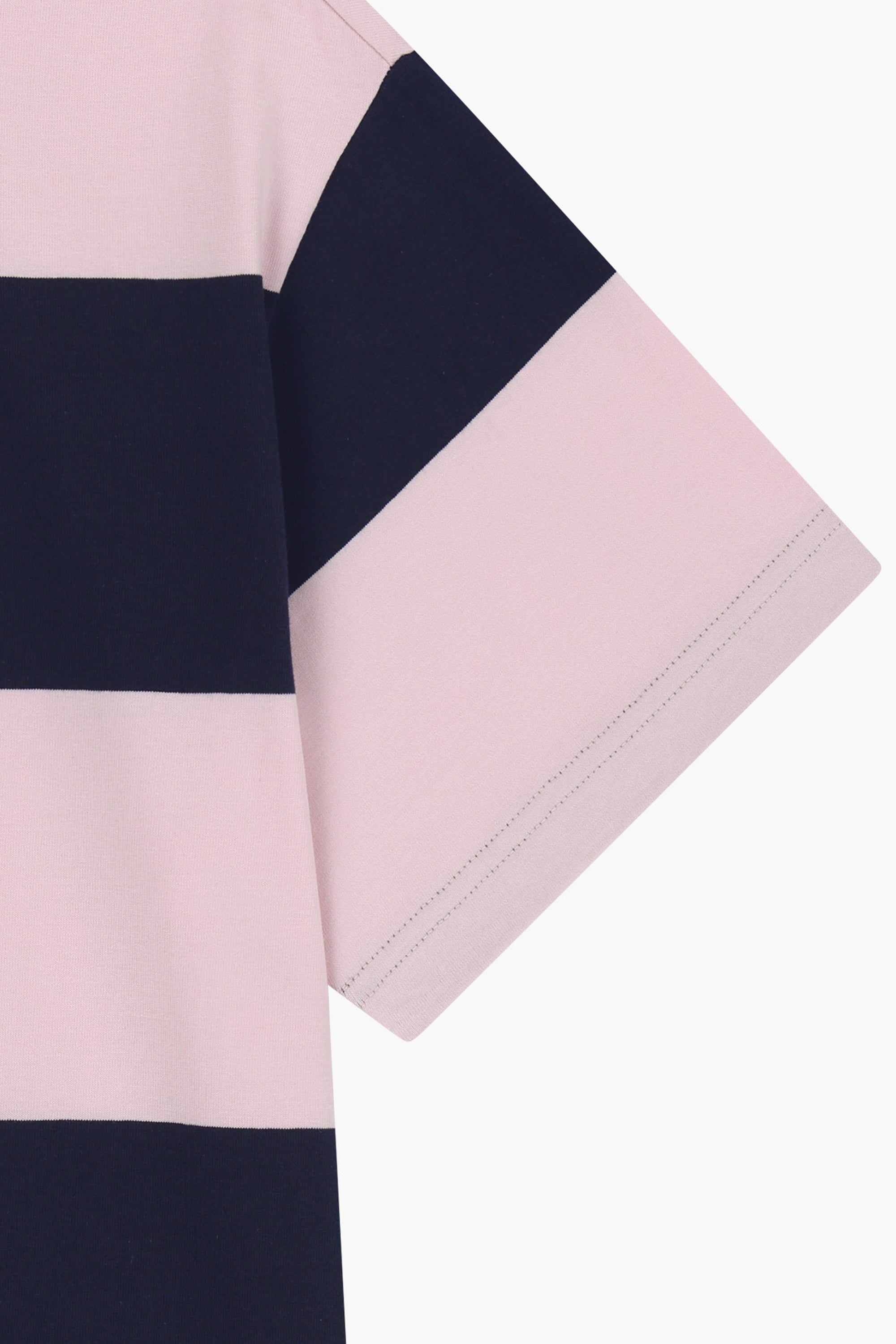 Rugby Stripe Over Collar Tee Pink