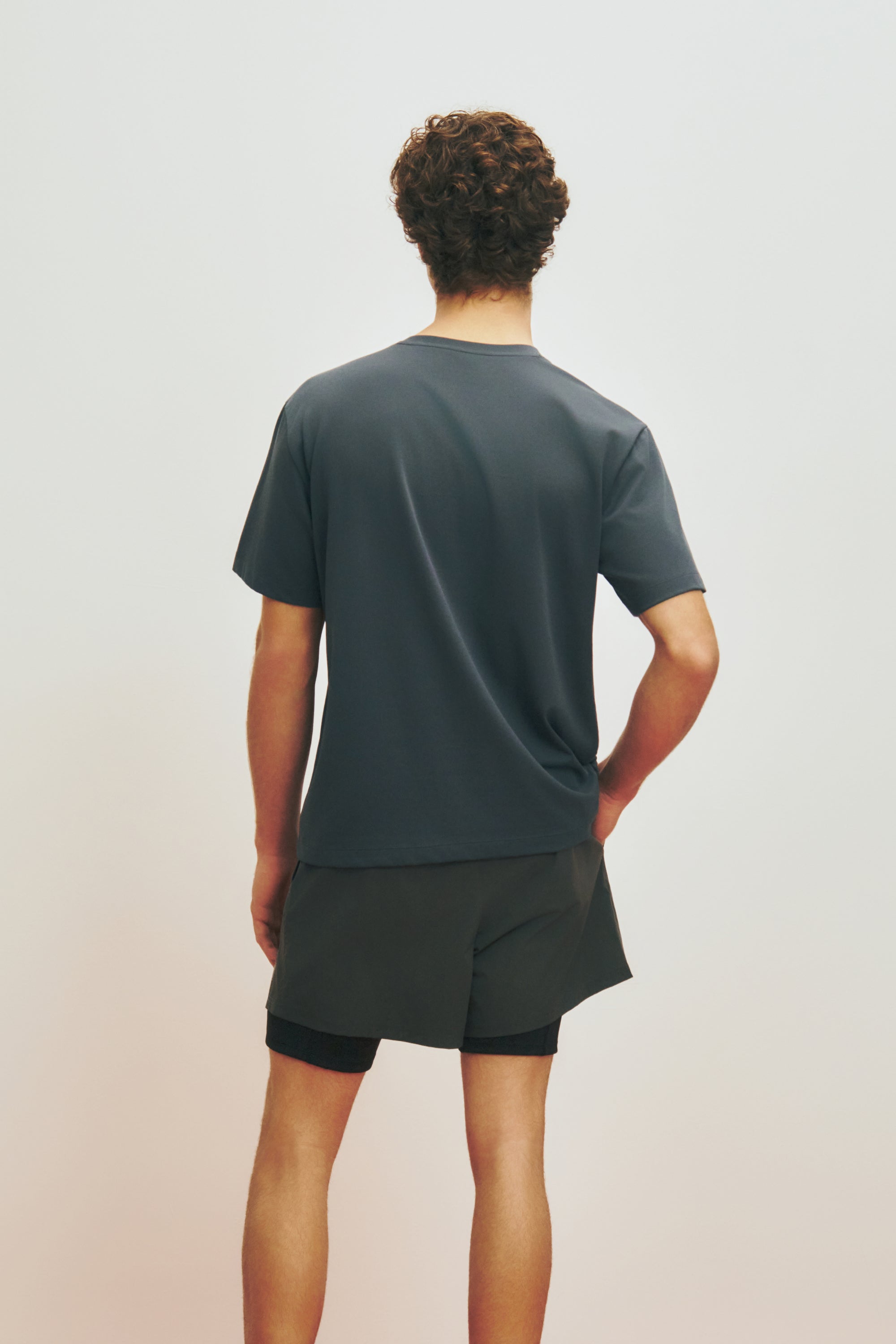 Marithe Sport Lettering Logo Tee Charcoal