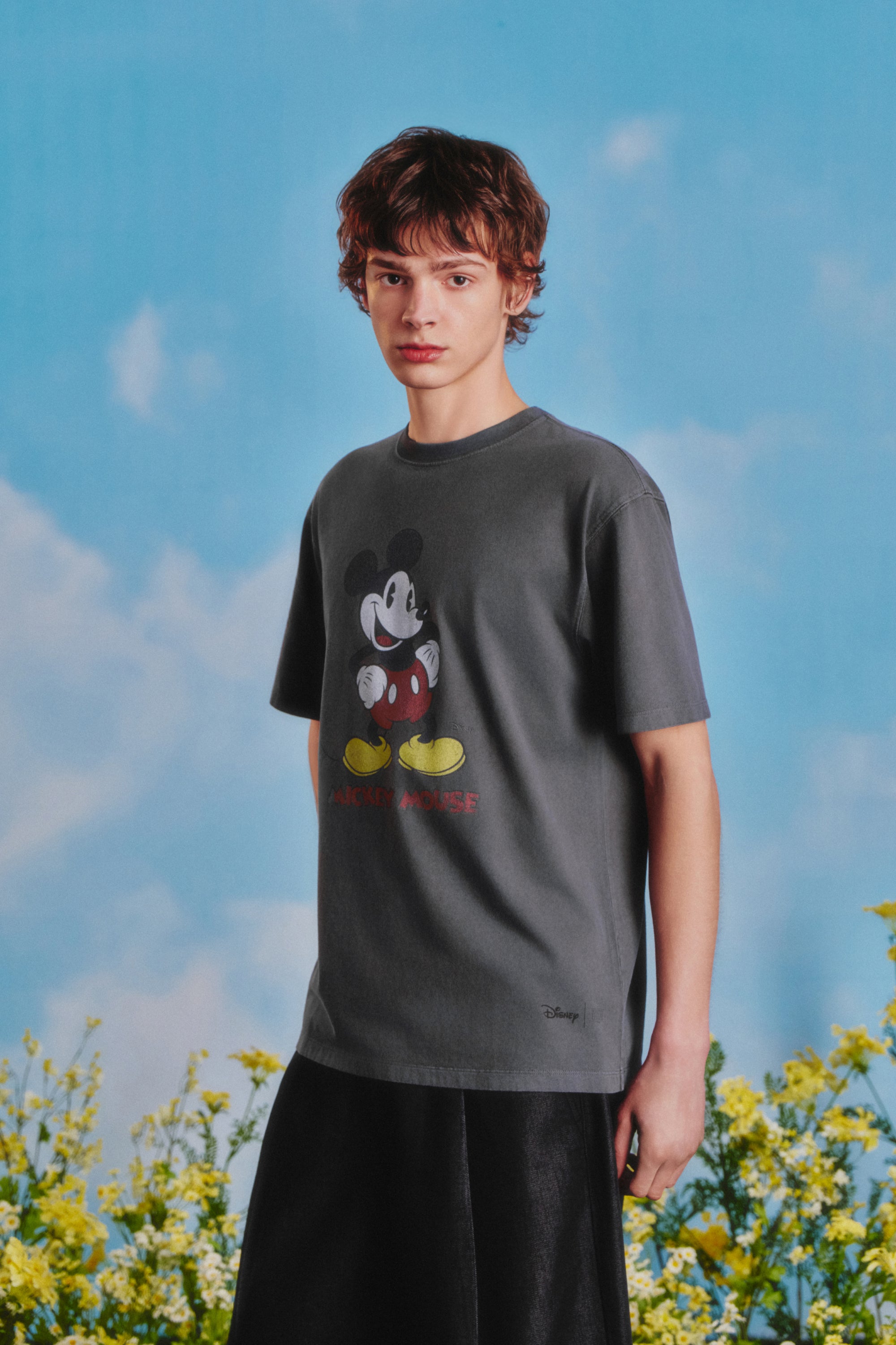 [MARITHE_DISNEY] Mickey Vintage Washed Tee Charcoal