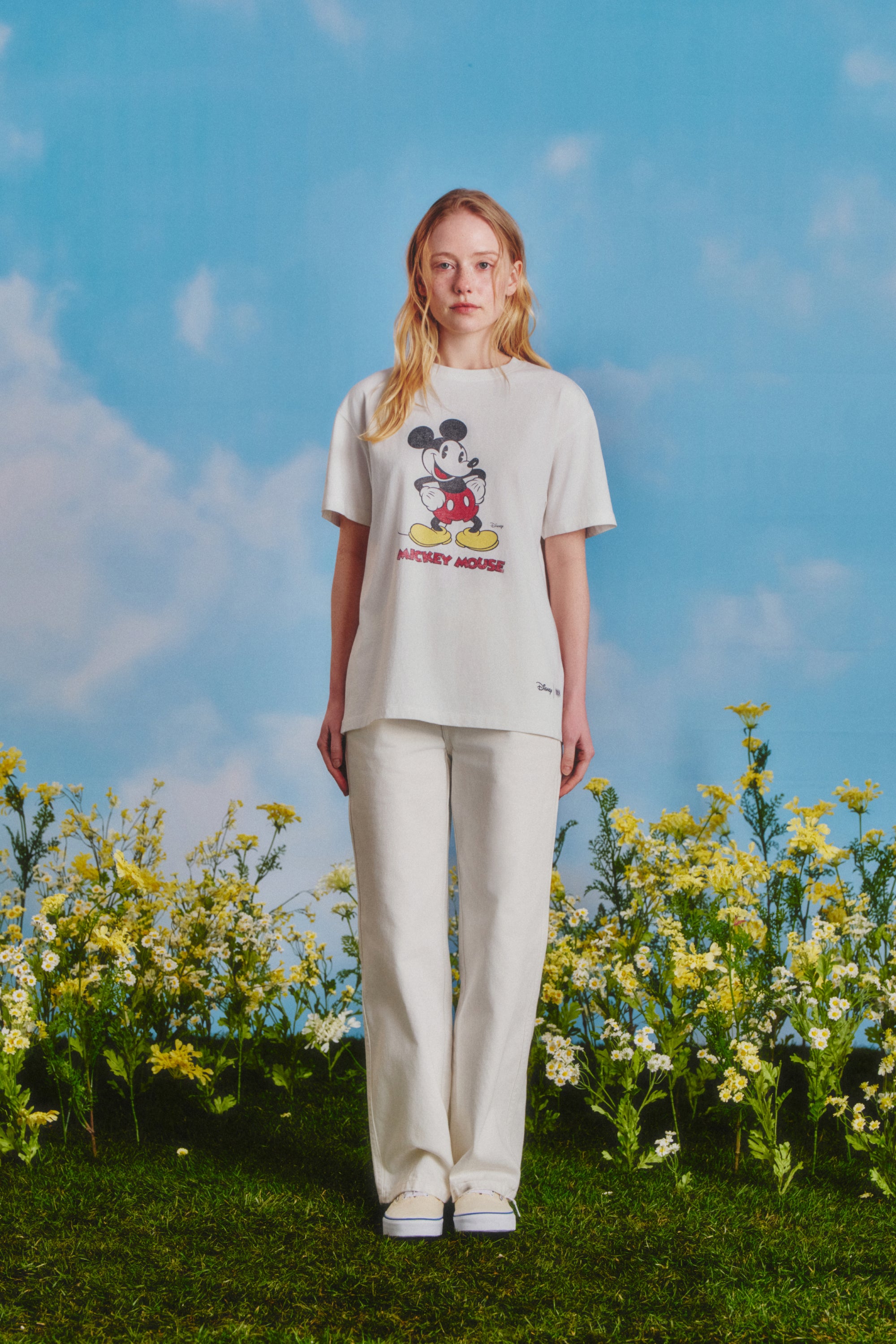 [MARITHE_DISNEY] Mickey Vintage Washed Tee White