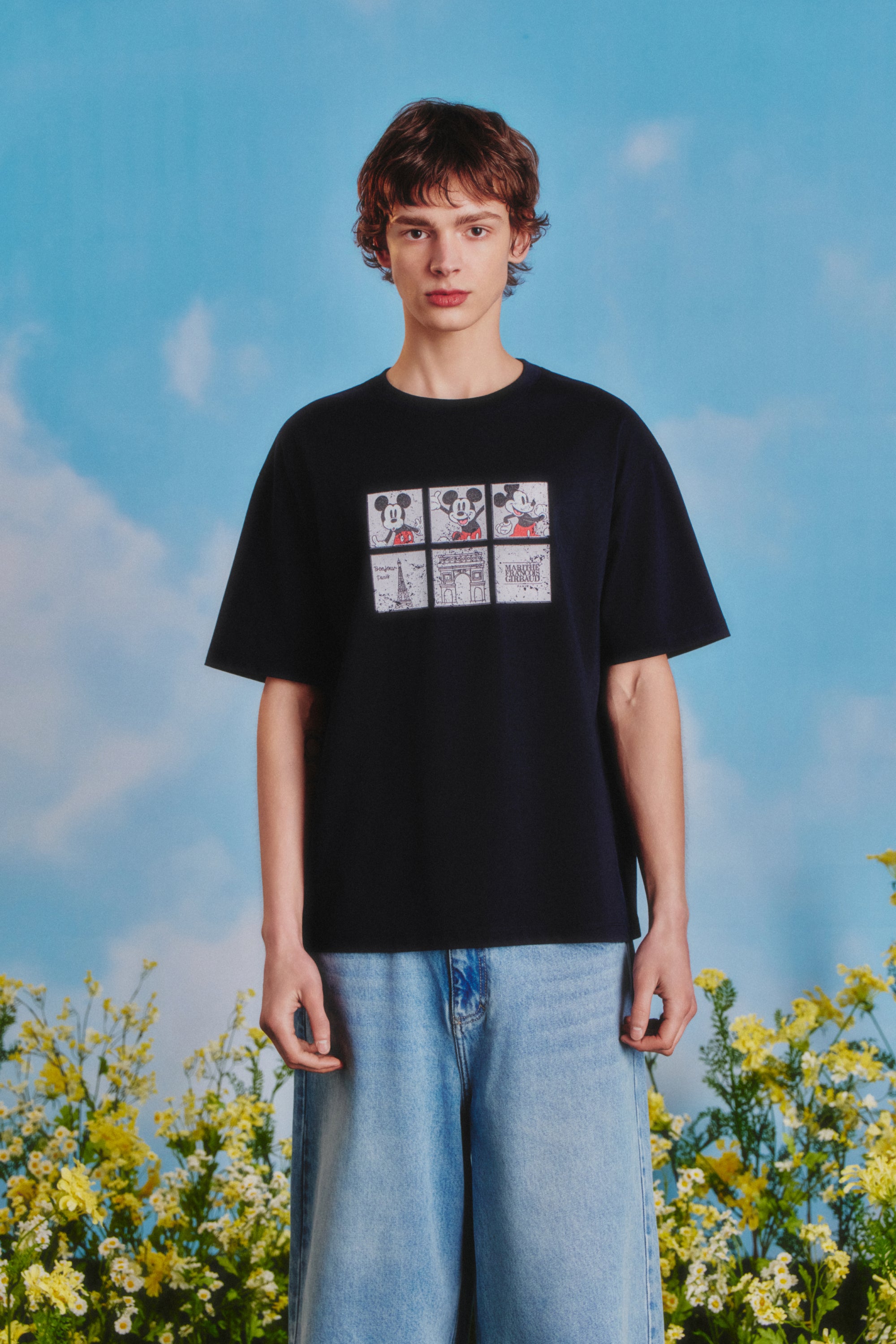 [MARITHE_DISNEY] Mickey Filmstrip Tee Navy