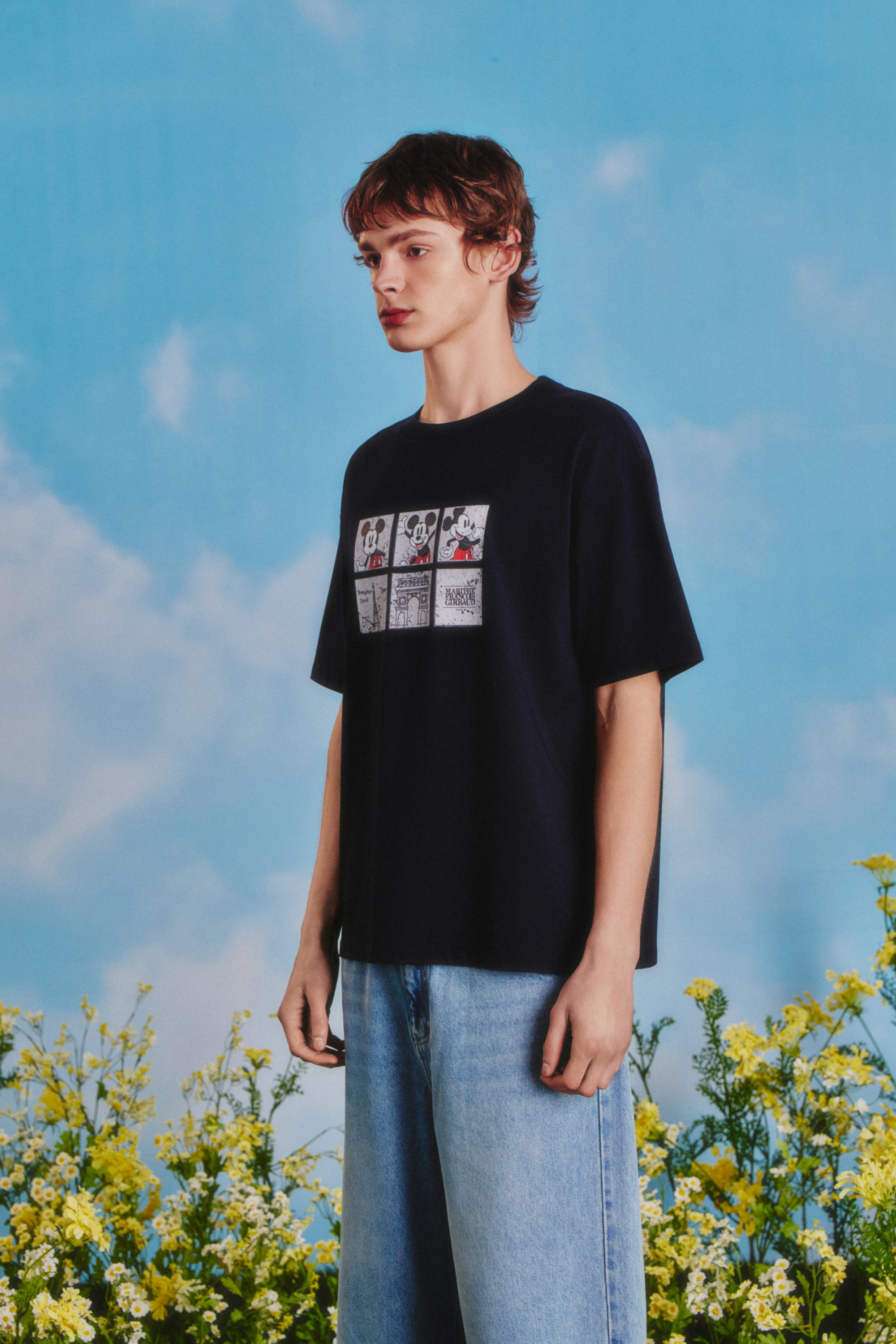 [MARITHE_DISNEY] Mickey Filmstrip Tee Navy