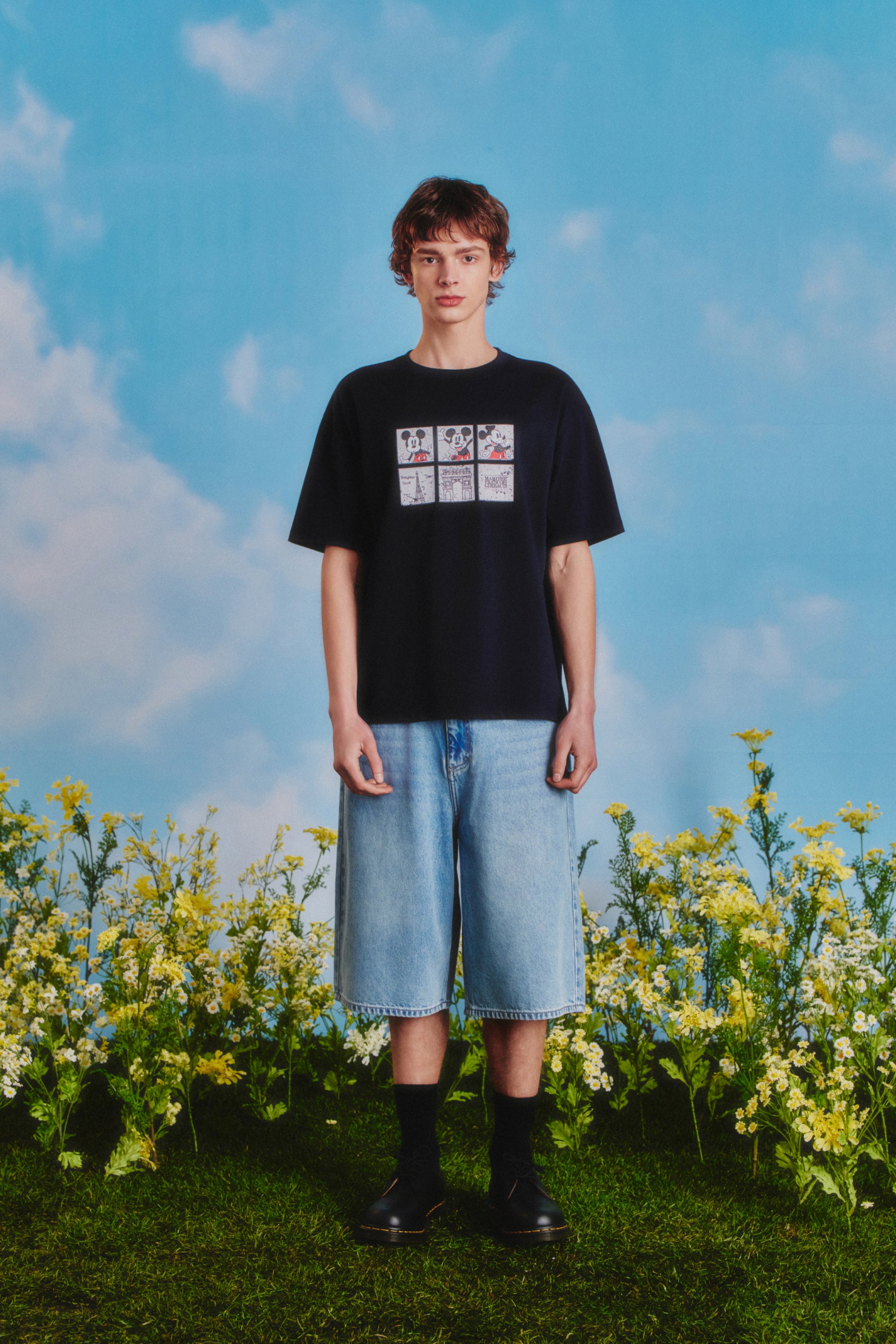 [MARITHE_DISNEY] Mickey Filmstrip Tee Navy