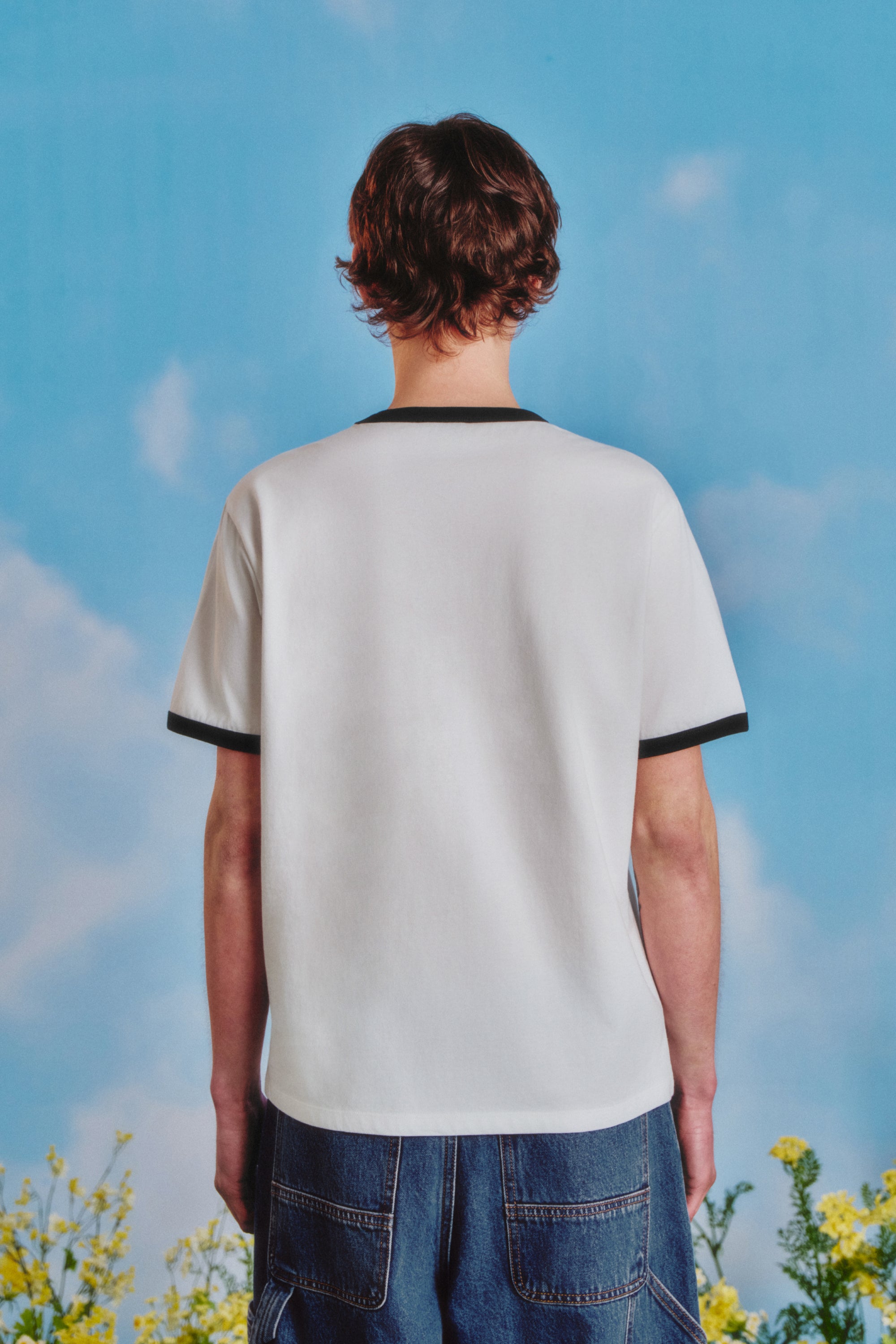 [MARITHE_DISNEY] Mickey French Ringer Tee White