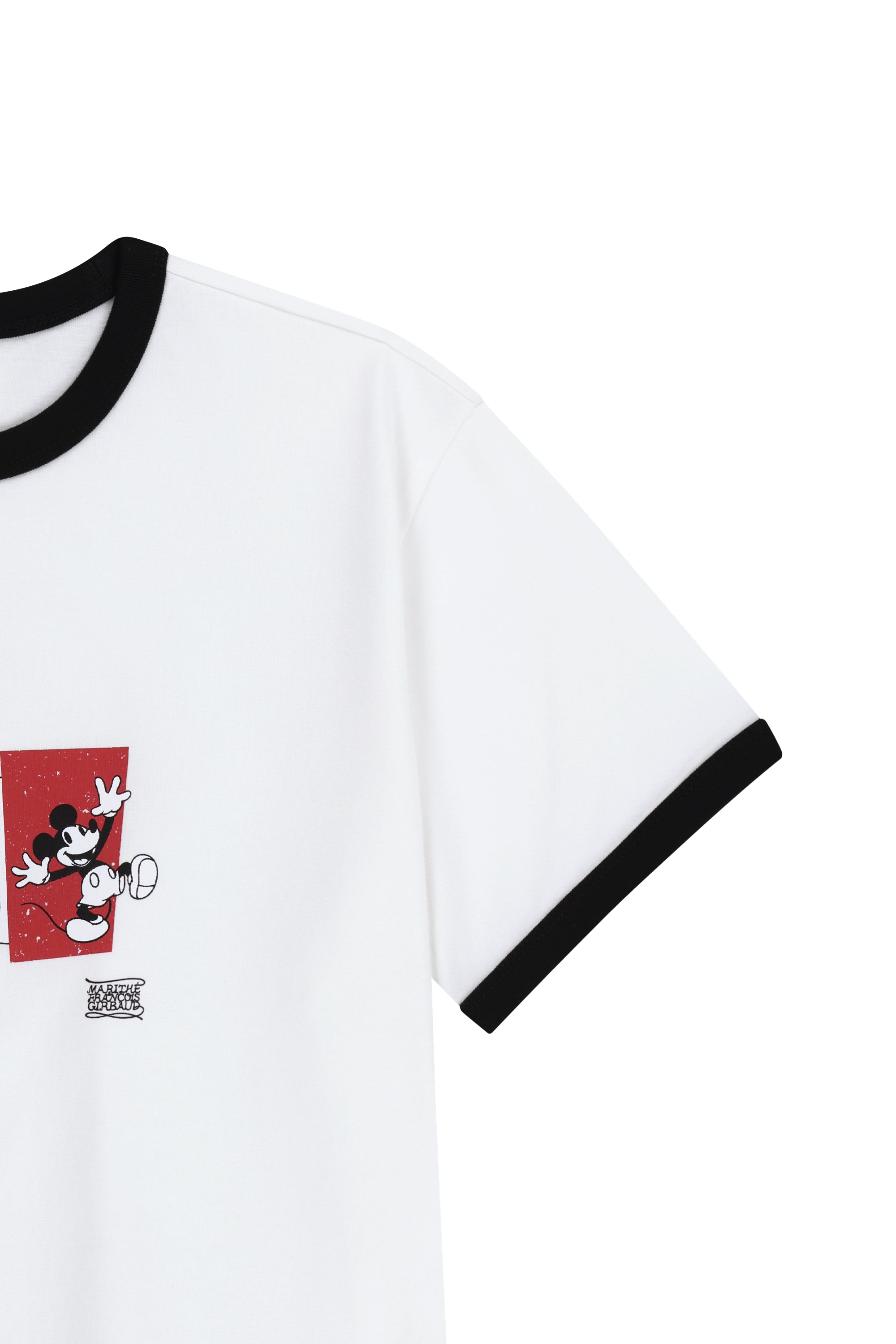 [MARITHE_DISNEY] Mickey French Ringer Tee White