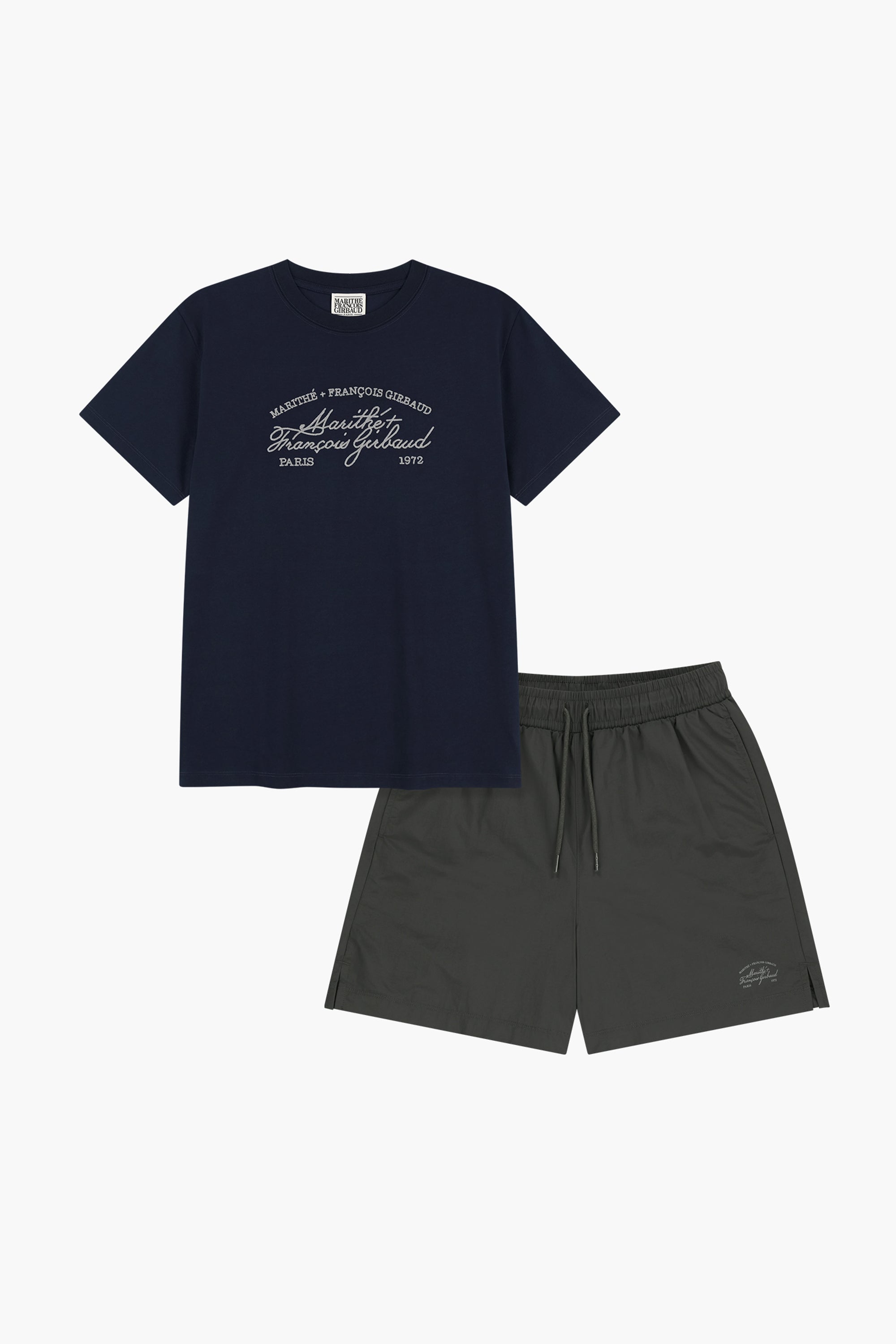 Logo Tee+Nylon Shorts Set-Up Navy