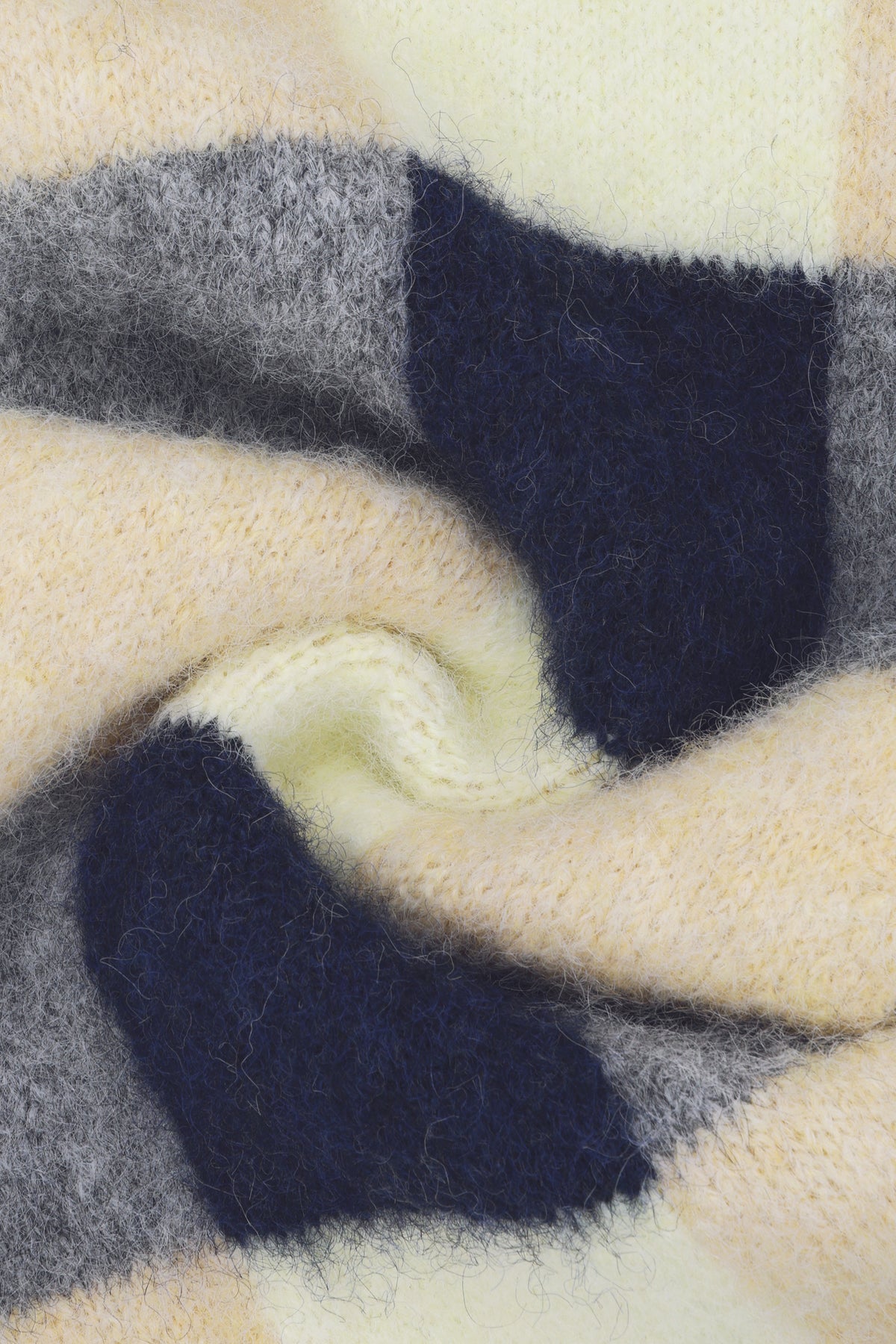 Classic Logo Fuzzy Knit Muffler Beige
