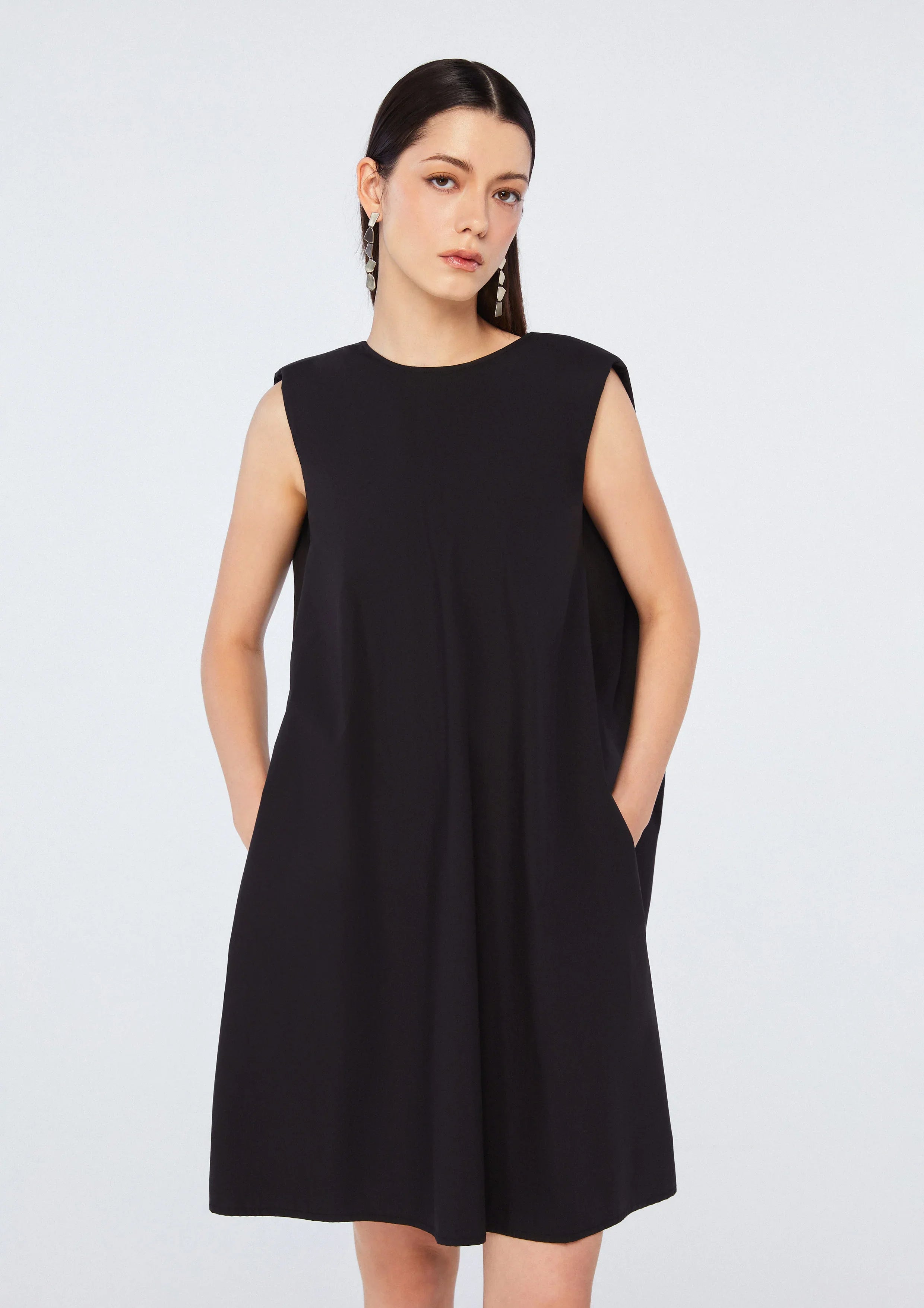Back Drape Sleeveless Mini Dress - Studiofour